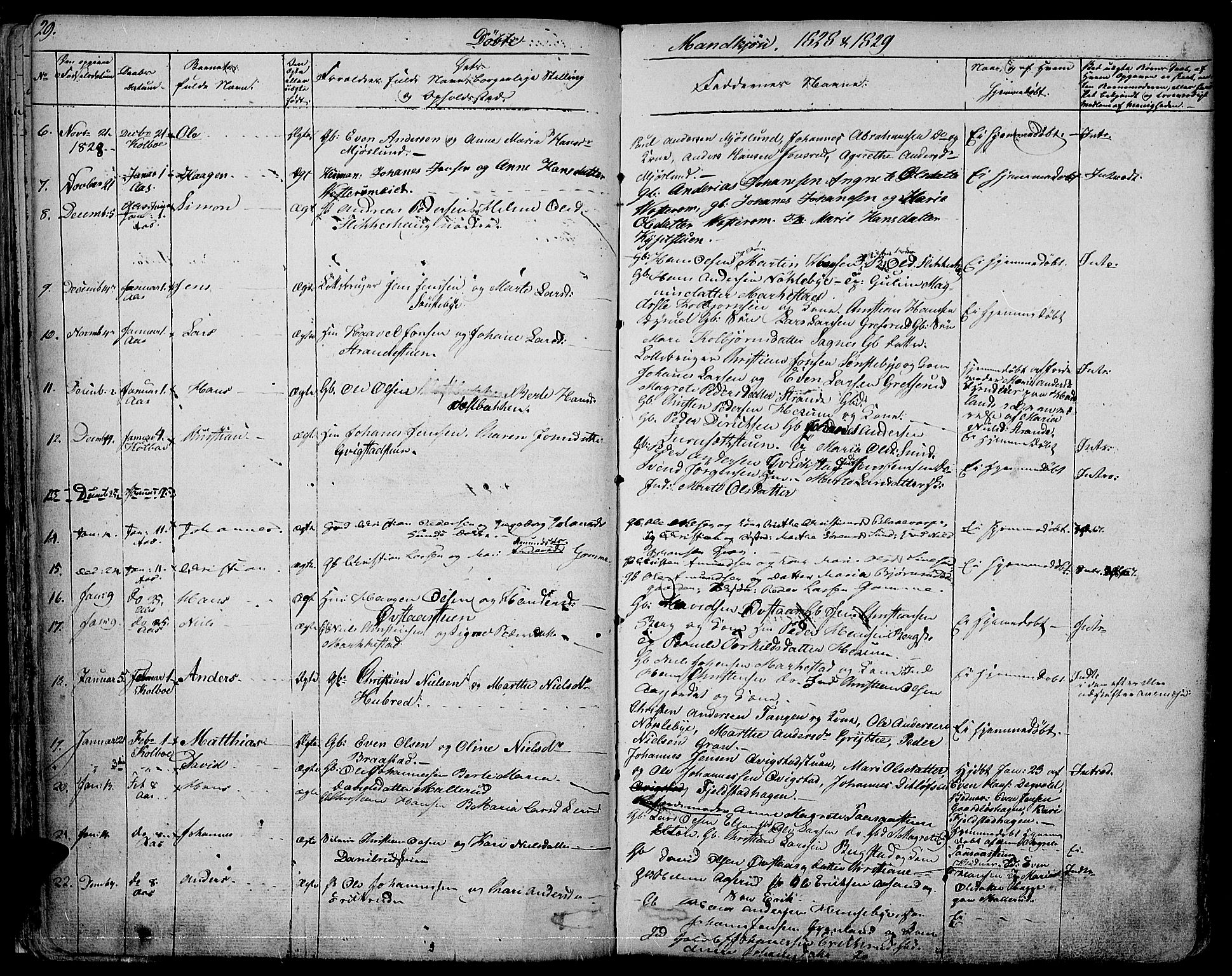 Vestre Toten prestekontor, SAH/PREST-108/H/Ha/Haa/L0002: Parish register (official) no. 2, 1825-1837, p. 29