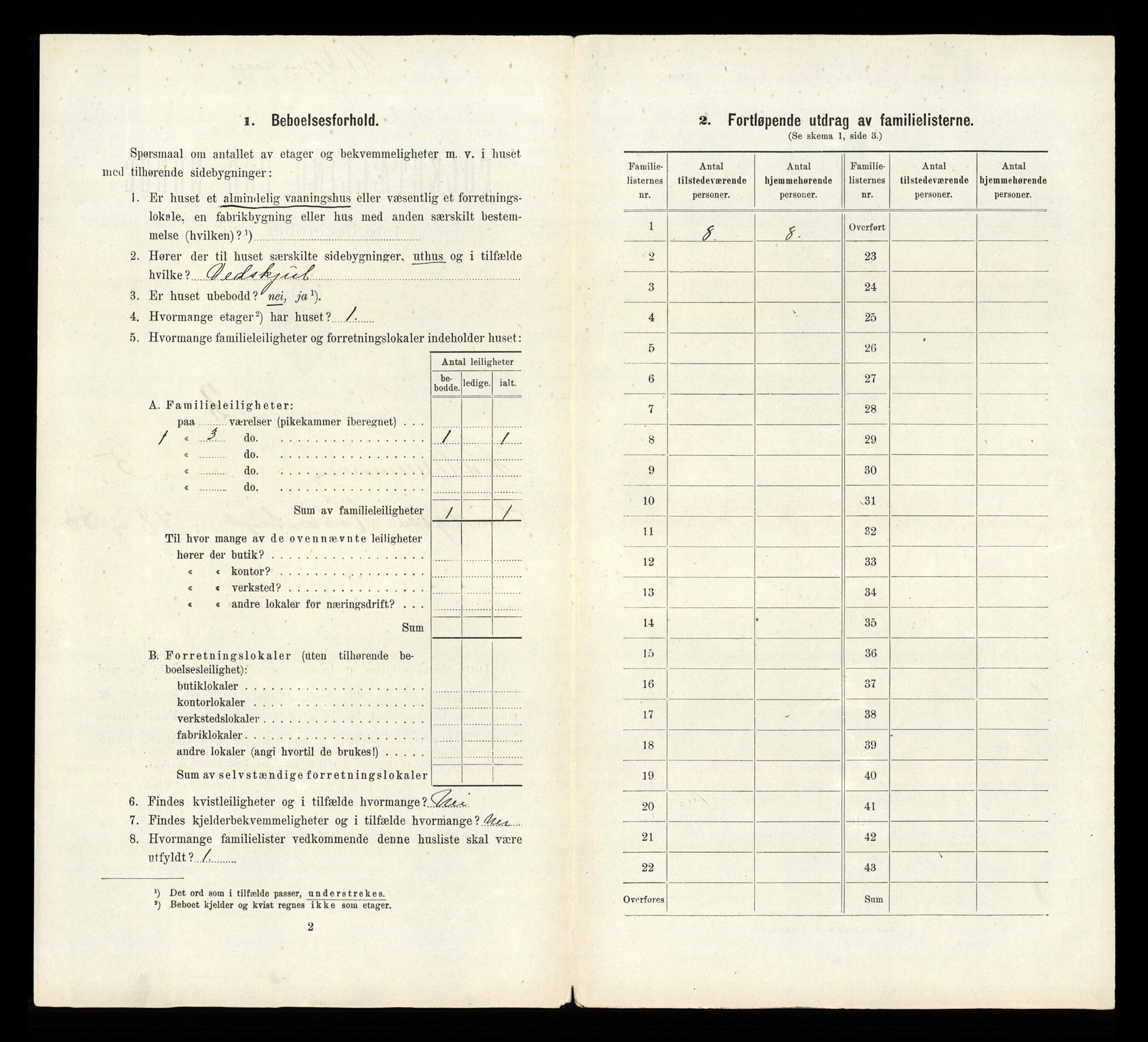 RA, 1910 census for Lillehammer, 1910, p. 2234