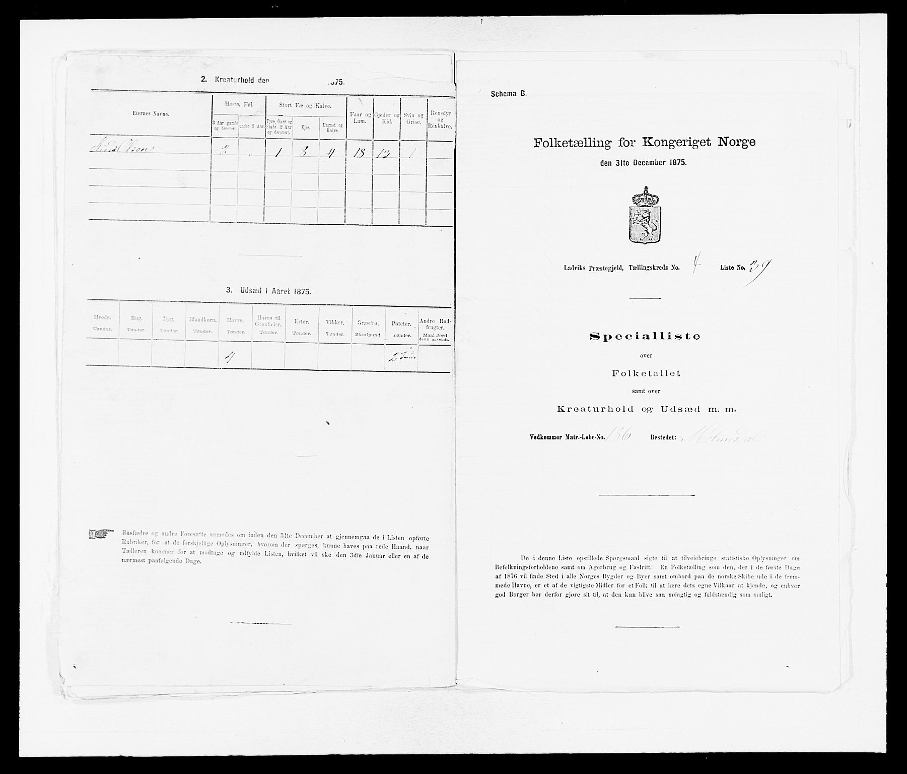 SAB, 1875 census for 1415P Lavik, 1875, p. 360