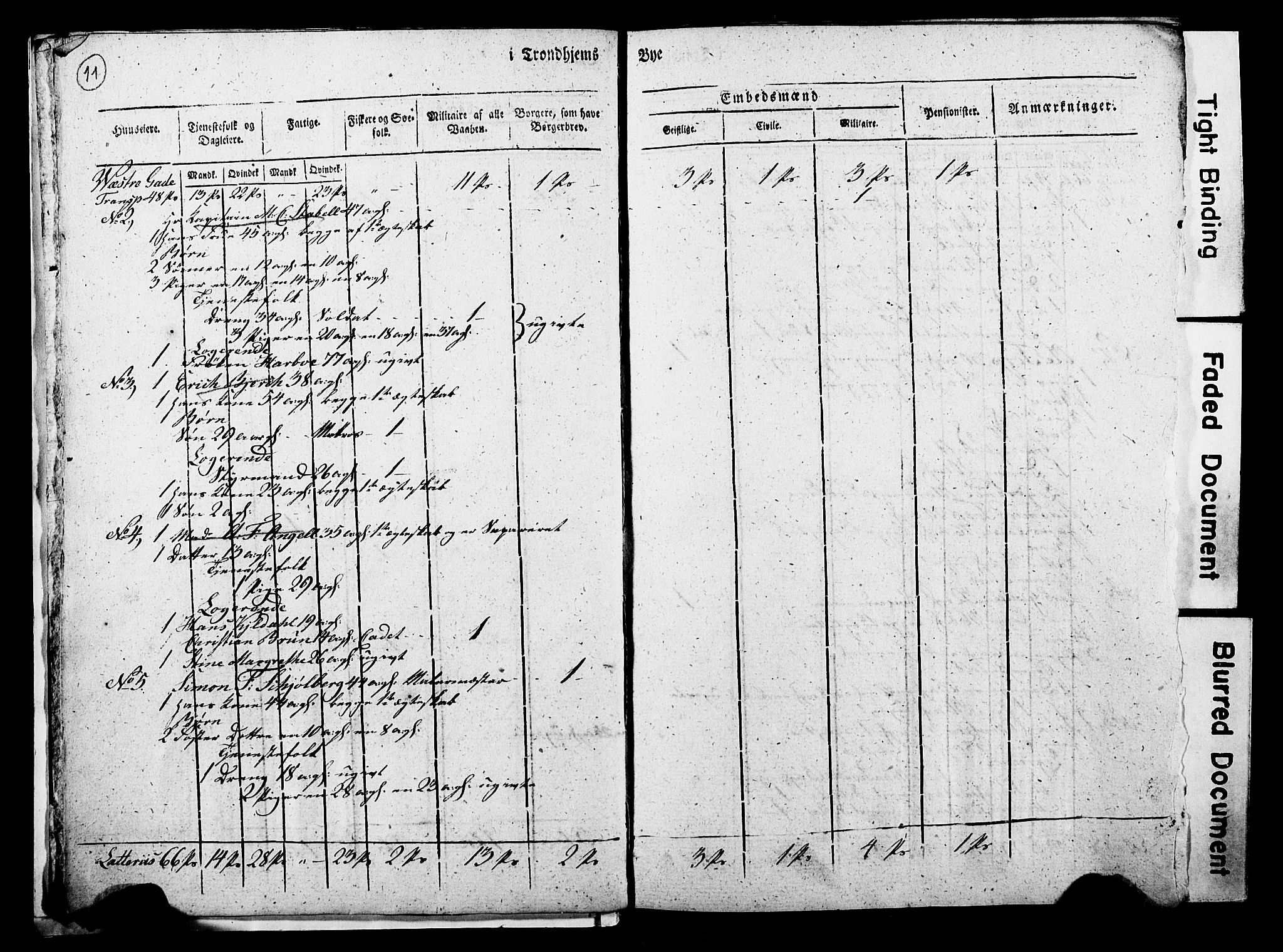 RA, Census 1815 for Trondheim, 1815, p. 10