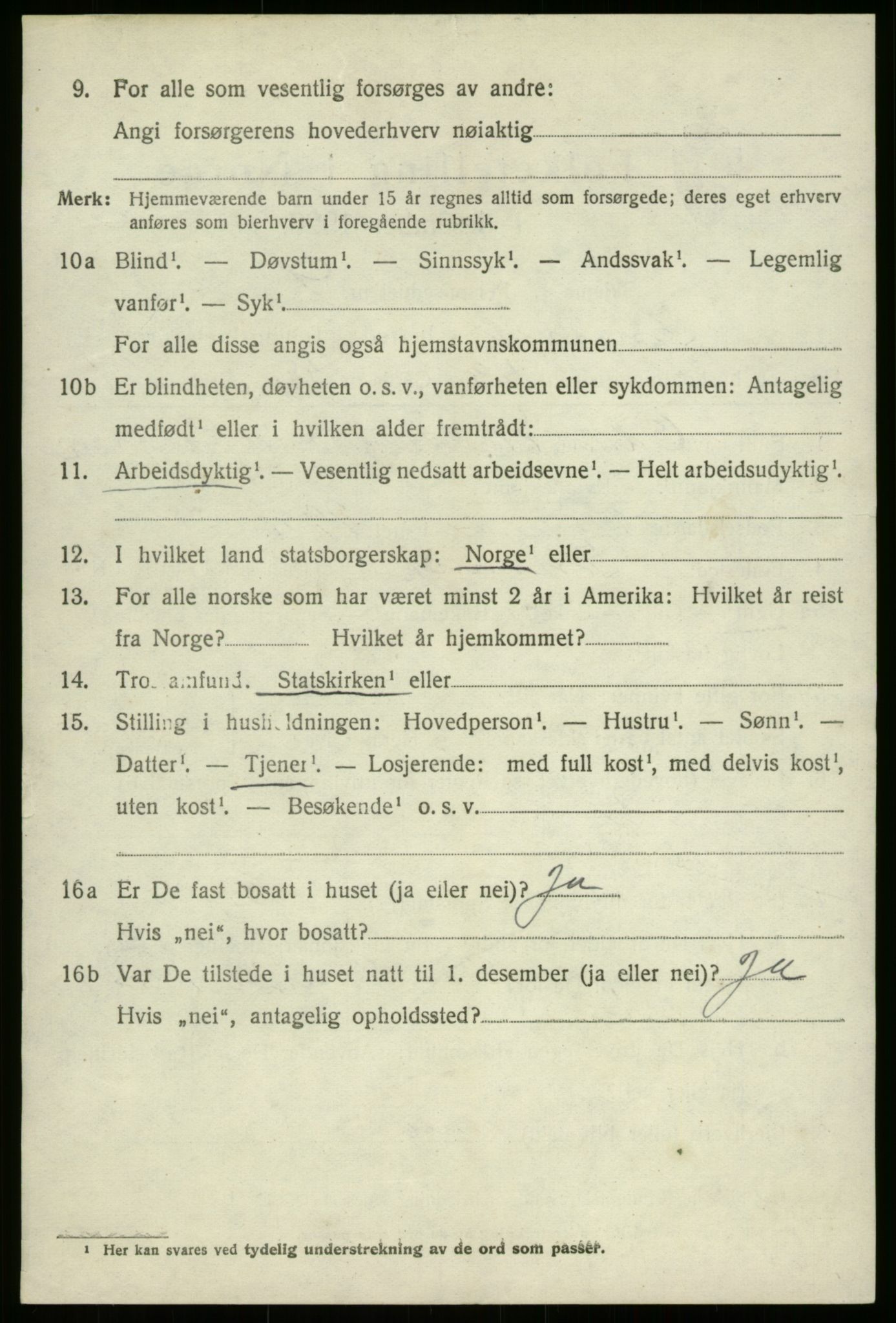 SAB, 1920 census for Innvik, 1920, p. 2728