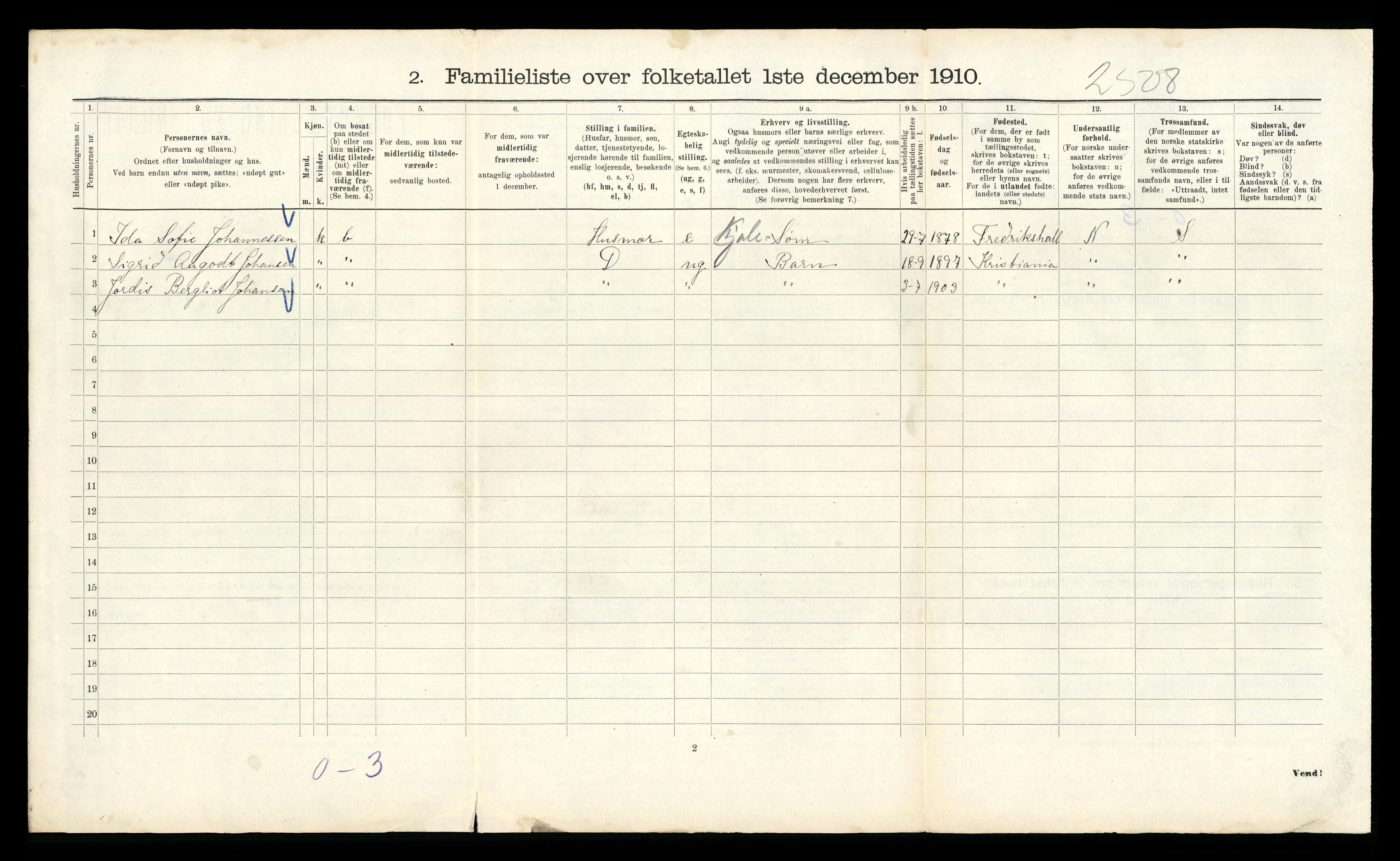 RA, 1910 census for Kristiania, 1910, p. 40510