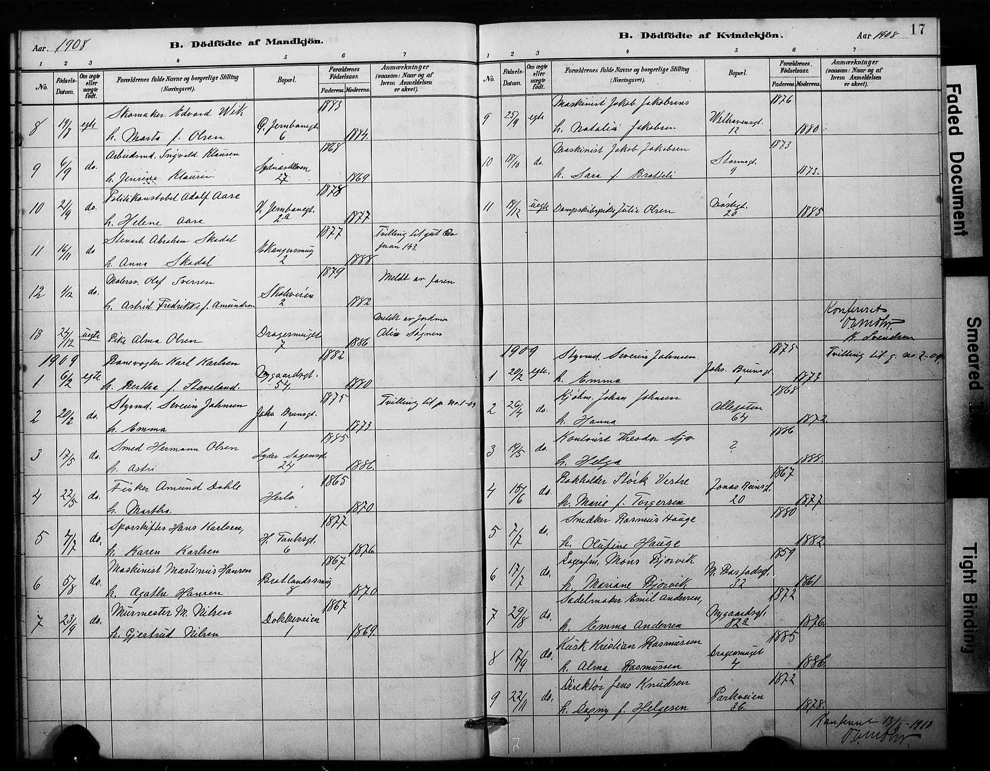 Johanneskirken sokneprestembete, SAB/A-76001/H/Hab: Parish register (copy) no. E 1, 1885-1915, p. 17