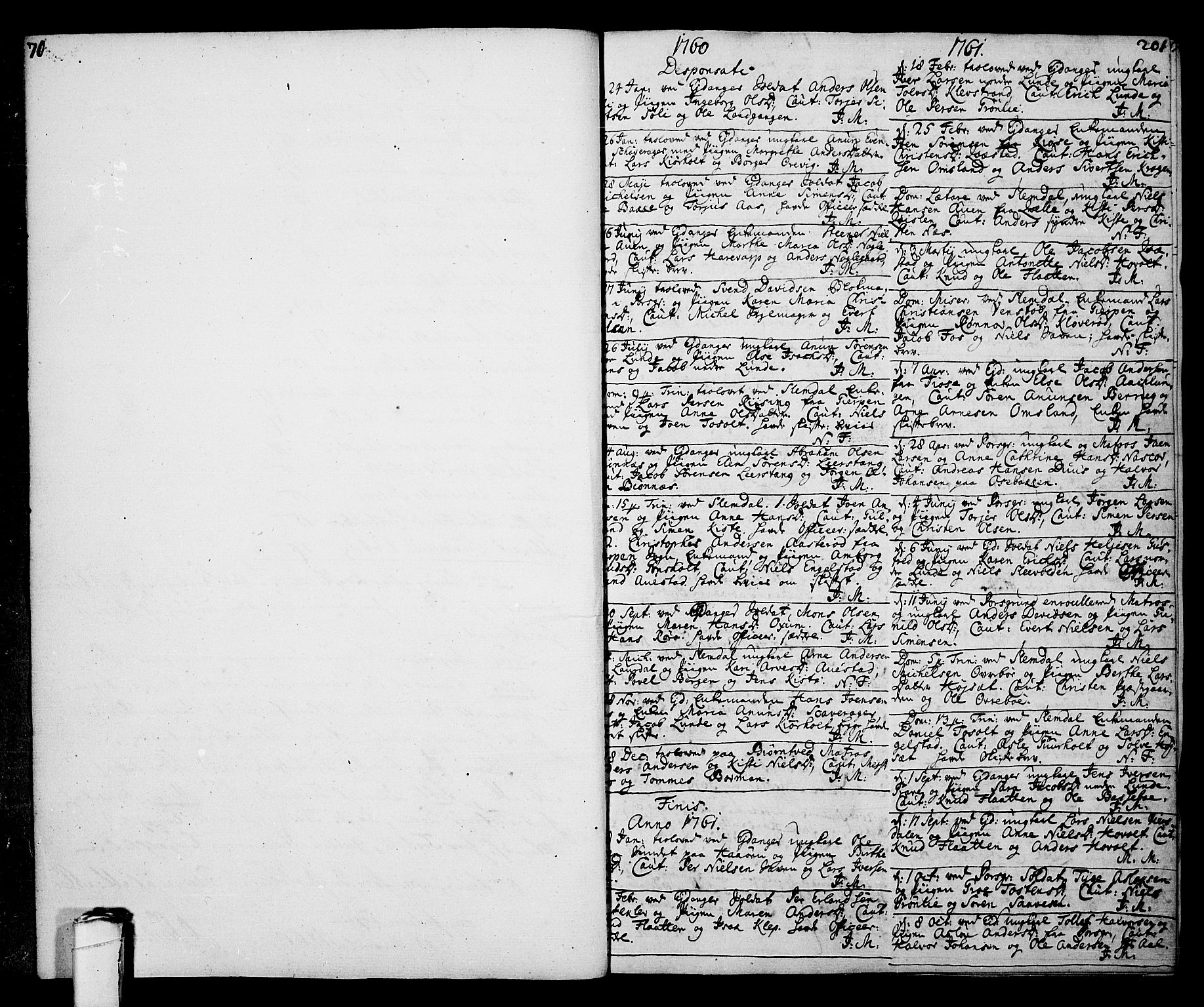 Eidanger kirkebøker, AV/SAKO-A-261/F/Fa/L0005: Parish register (official) no. 5, 1760-1764, p. 201