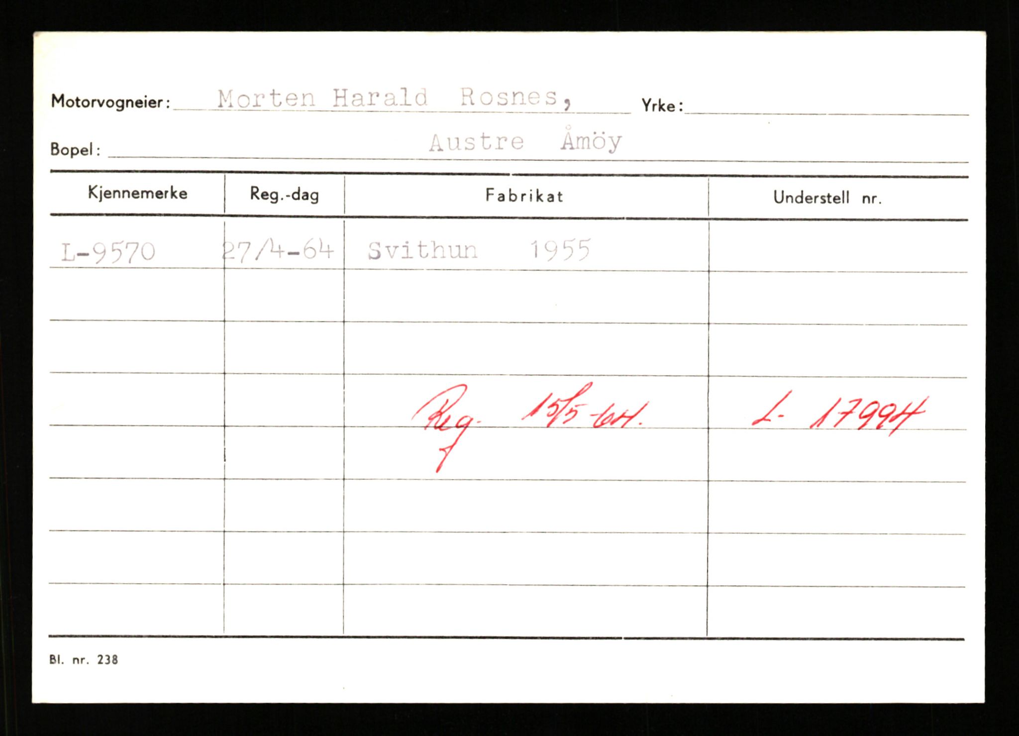 Stavanger trafikkstasjon, SAST/A-101942/0/G/L0002: Registreringsnummer: 5791 - 10405, 1930-1971, p. 2525