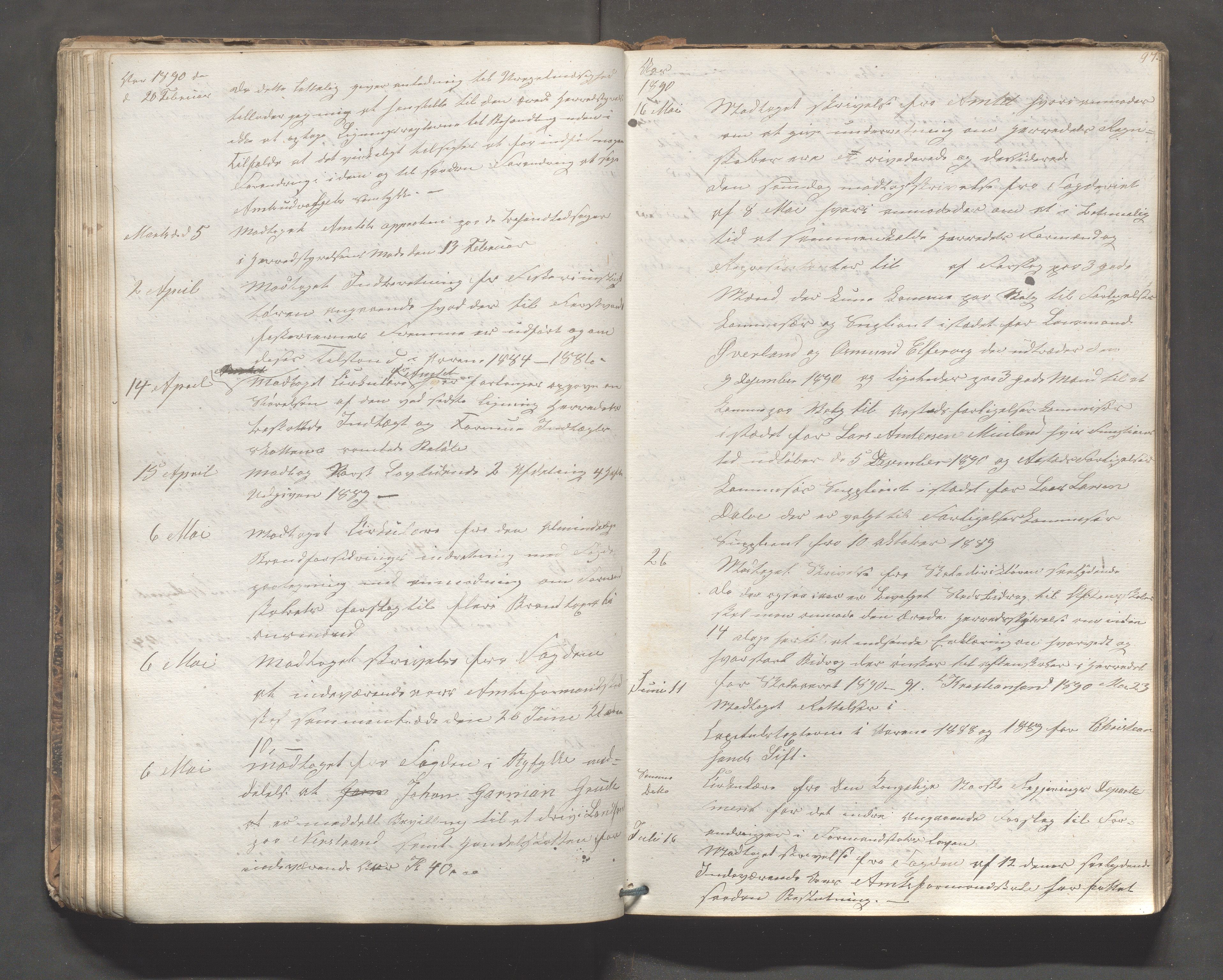 Nedstrand kommune - Formannskapet, IKAR/K-100244/C/L0001: Journal, 1837-1908, p. 97