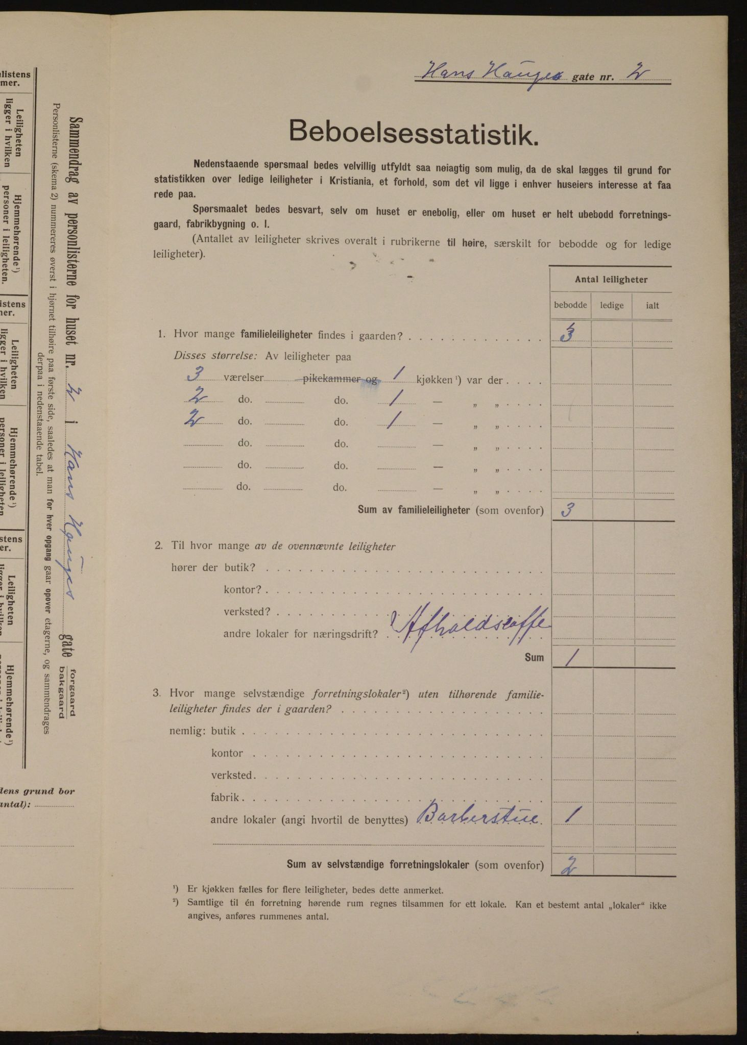 OBA, Municipal Census 1912 for Kristiania, 1912, p. 34686