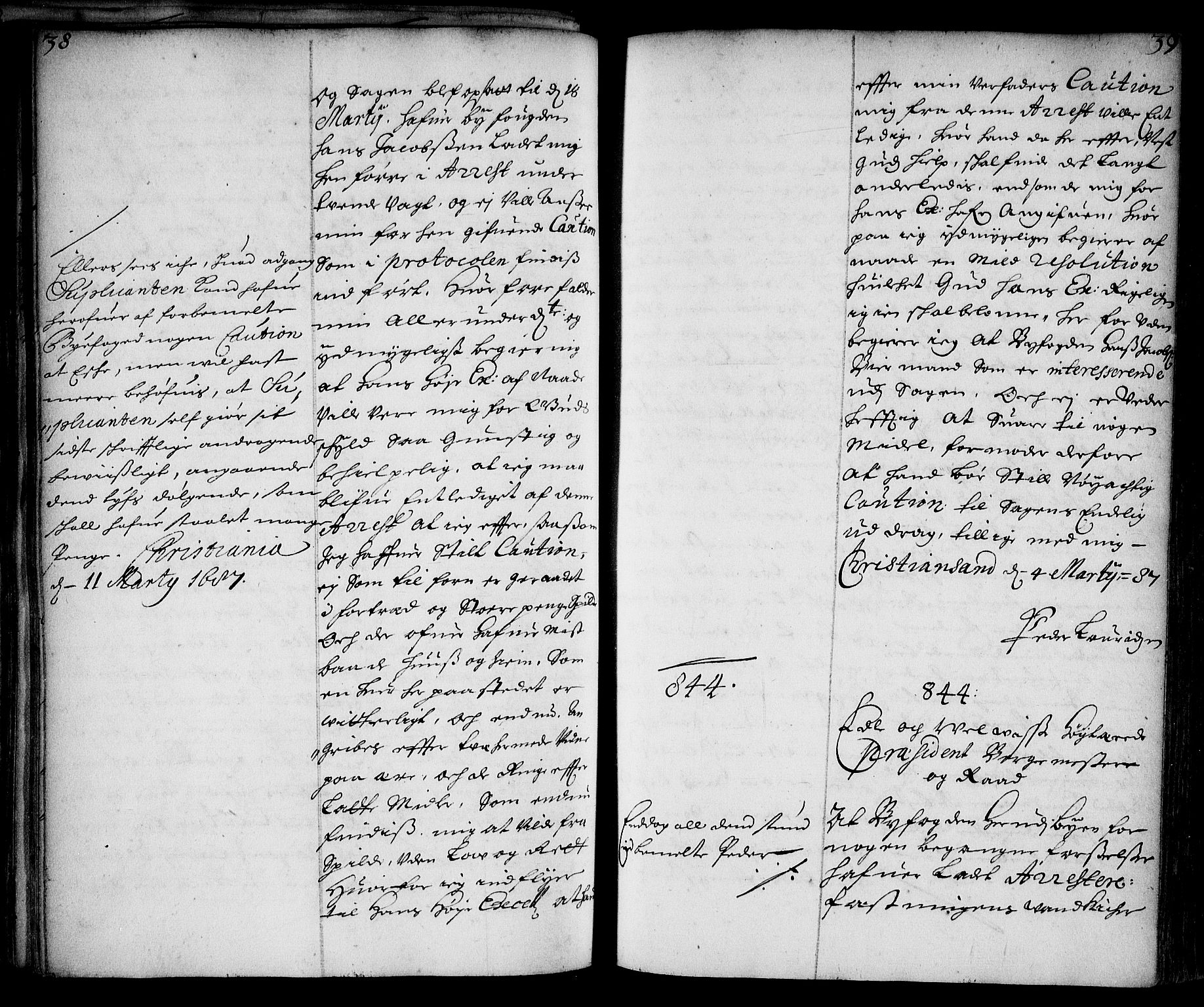 Stattholderembetet 1572-1771, AV/RA-EA-2870/Ae/L0004: Supplikasjons- og resolusjonsprotokoll, 1687, p. 38b-39a