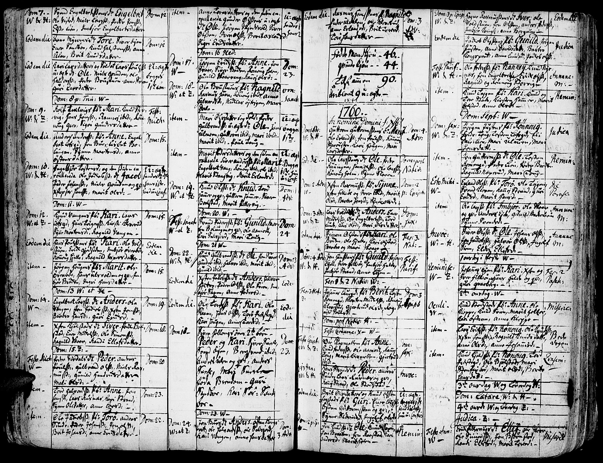 Vågå prestekontor, SAH/PREST-076/H/Ha/Haa/L0001: Parish register (official) no. 1, 1739-1810, p. 40