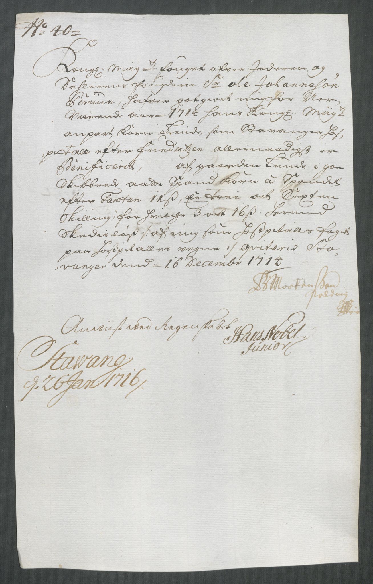 Rentekammeret inntil 1814, Reviderte regnskaper, Fogderegnskap, AV/RA-EA-4092/R46/L2738: Fogderegnskap Jæren og Dalane, 1713-1714, p. 362