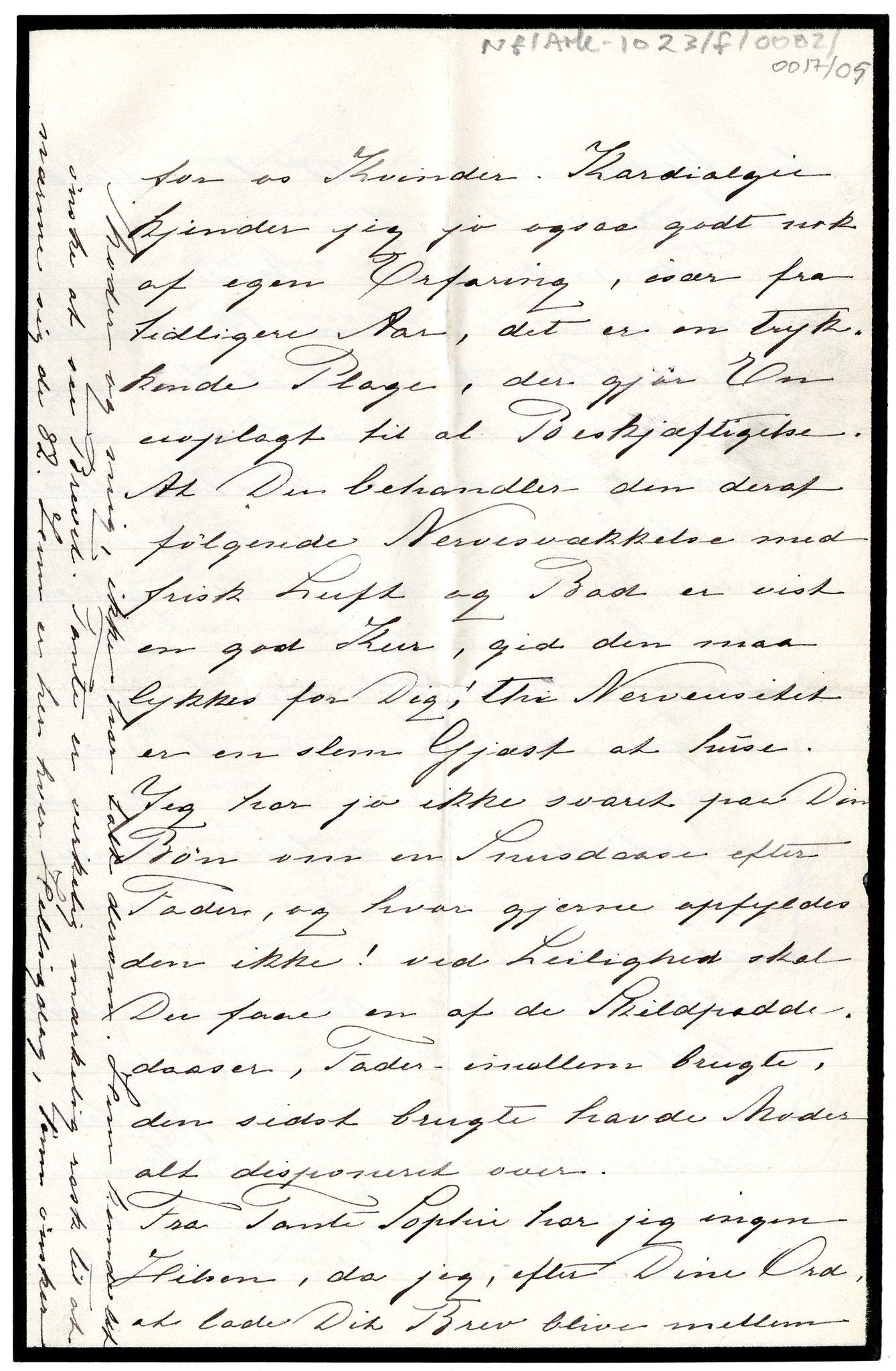 Diderik Maria Aalls brevsamling, NF/Ark-1023/F/L0002: D.M. Aalls brevsamling. B - C, 1799-1889, p. 75