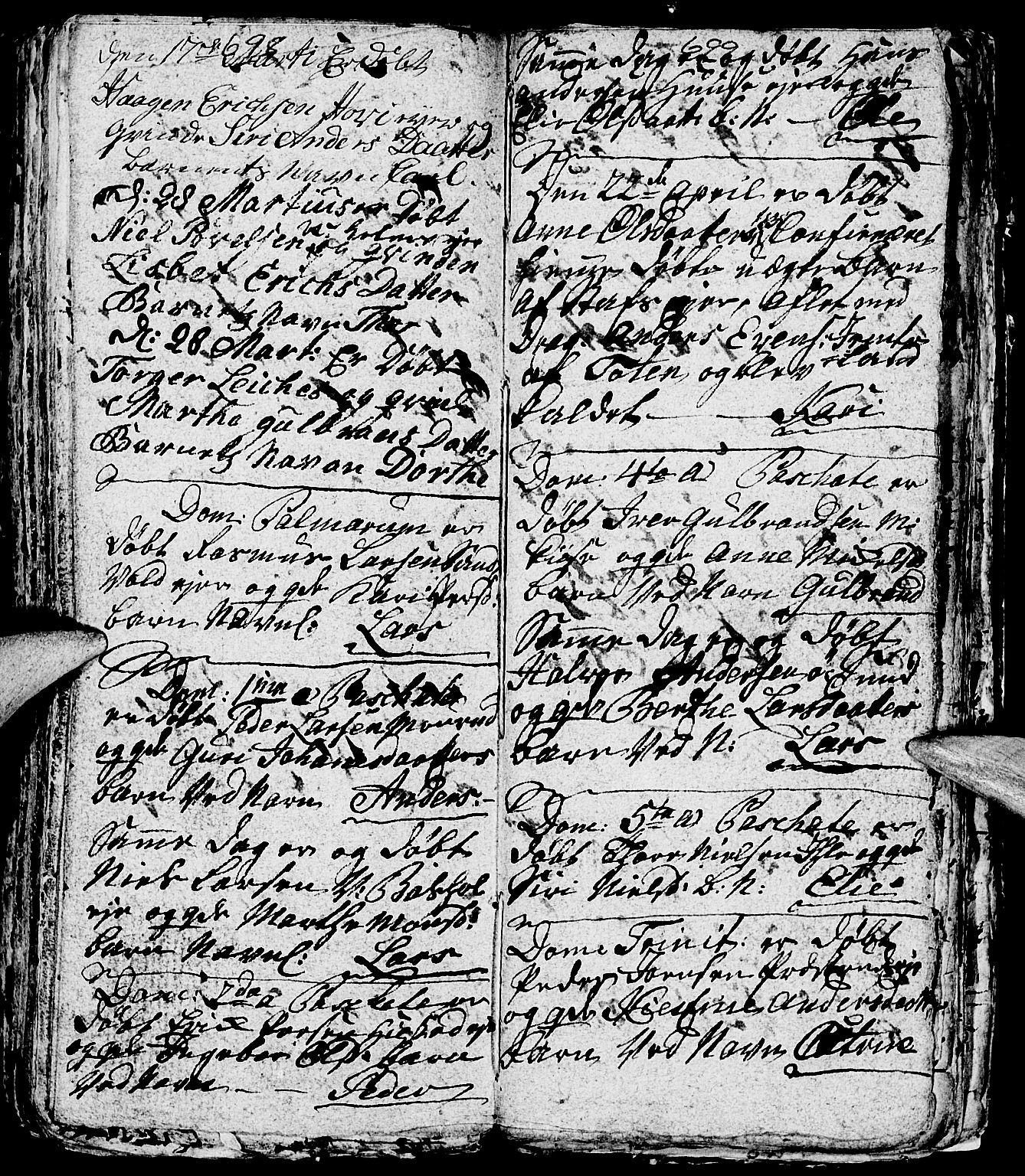 Nes prestekontor, Hedmark, AV/SAH-PREST-020/L/La/L0001: Parish register (copy) no. 1, 1663-1784, p. 698-699