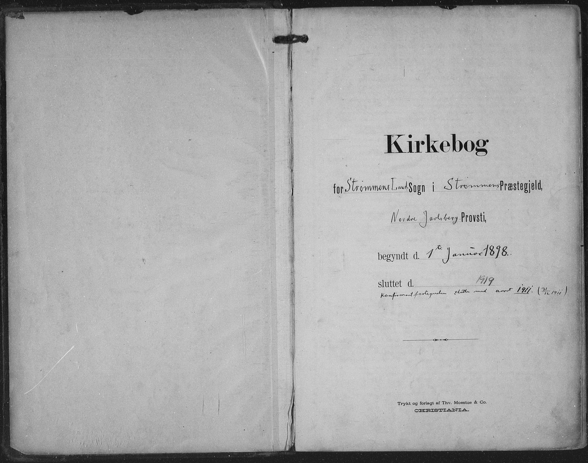 Strømm kirkebøker, AV/SAKO-A-322/F/Fa/L0005: Parish register (official) no. I 5, 1898-1919