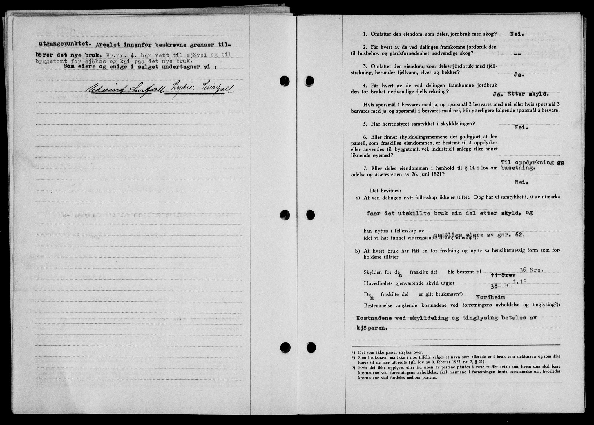 Lofoten sorenskriveri, SAT/A-0017/1/2/2C/L0014a: Mortgage book no. 14a, 1946-1946, Diary no: : 708/1946