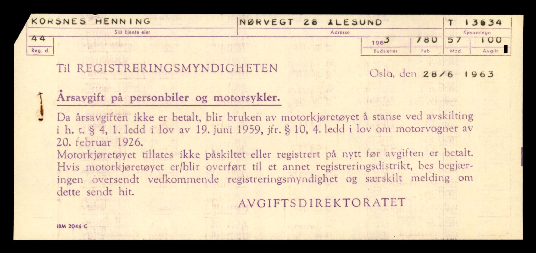 Møre og Romsdal vegkontor - Ålesund trafikkstasjon, AV/SAT-A-4099/F/Fe/L0040: Registreringskort for kjøretøy T 13531 - T 13709, 1927-1998, p. 1781