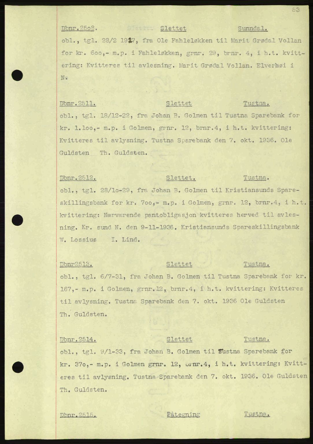 Nordmøre sorenskriveri, AV/SAT-A-4132/1/2/2Ca: Mortgage book no. C80, 1936-1939, Diary no: : 2508/1936