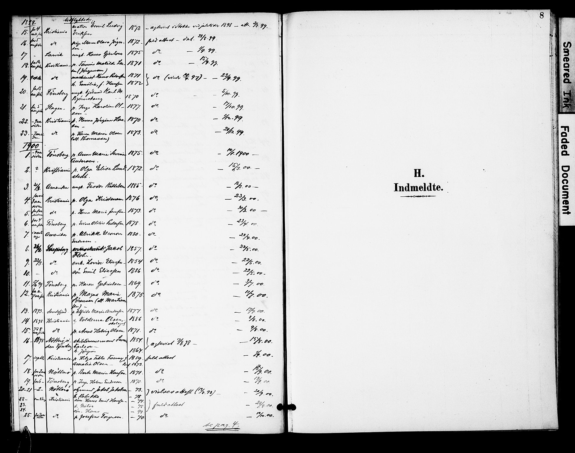 Tjøme kirkebøker, SAKO/A-328/F/Fa/L0004: Parish register (official) no. 4, 1891-1900, p. 8