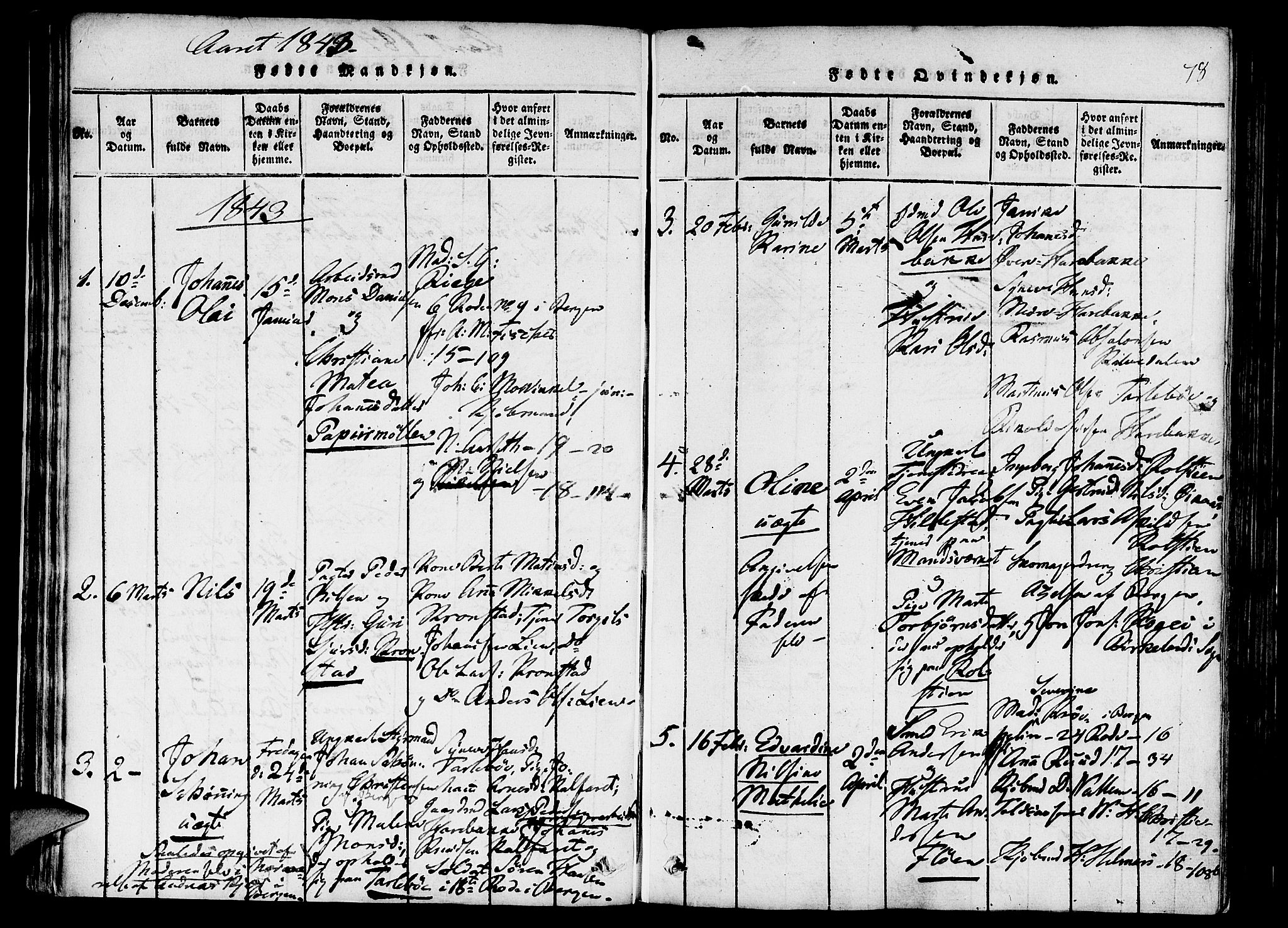 St. Jørgens hospital og Årstad sokneprestembete, AV/SAB-A-99934: Parish register (official) no. A 3, 1815-1843, p. 78