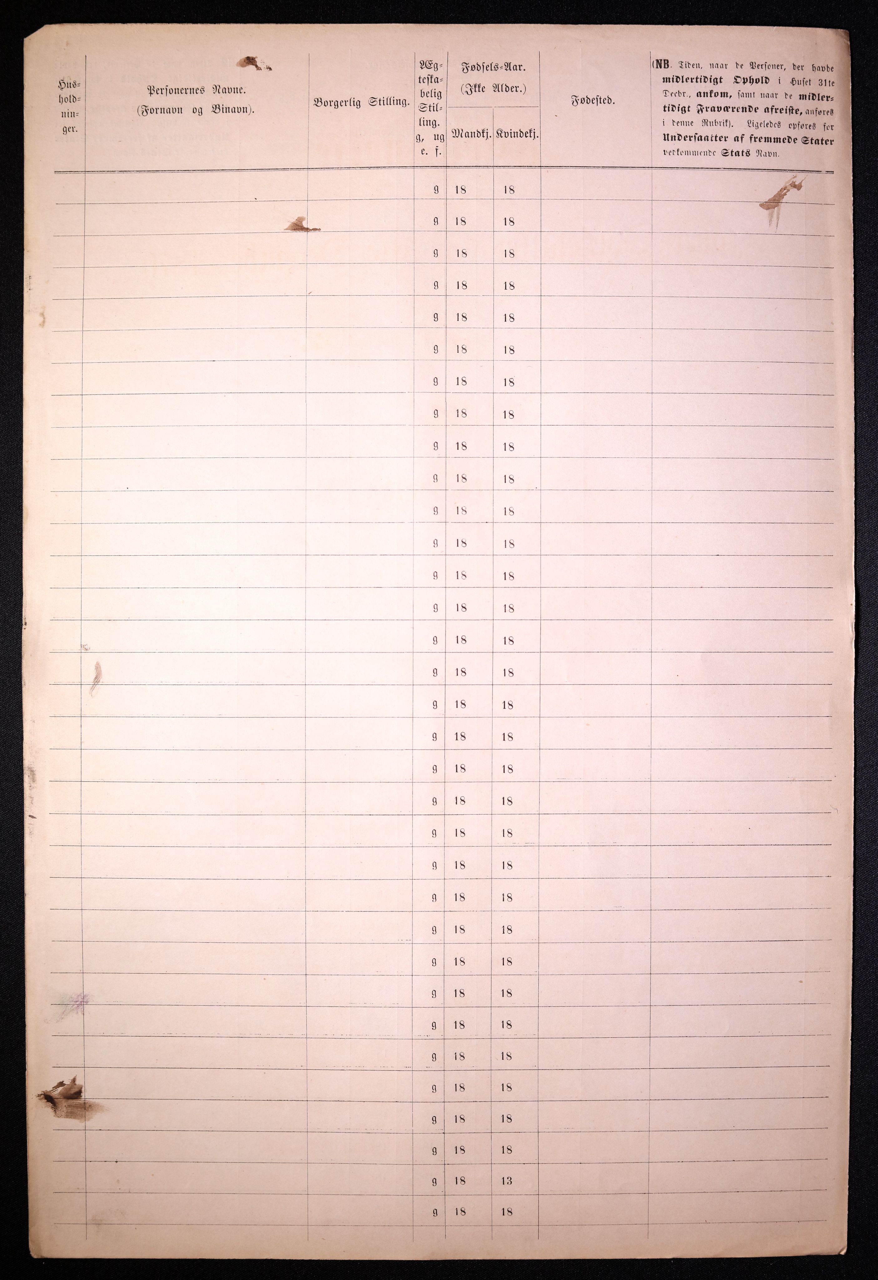 RA, 1870 census for 0101 Fredrikshald, 1870, p. 29