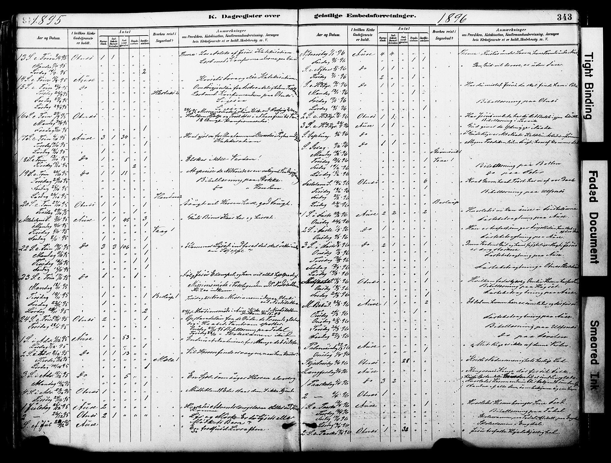 Ministerialprotokoller, klokkerbøker og fødselsregistre - Møre og Romsdal, AV/SAT-A-1454/578/L0907: Parish register (official) no. 578A06, 1887-1904, p. 343