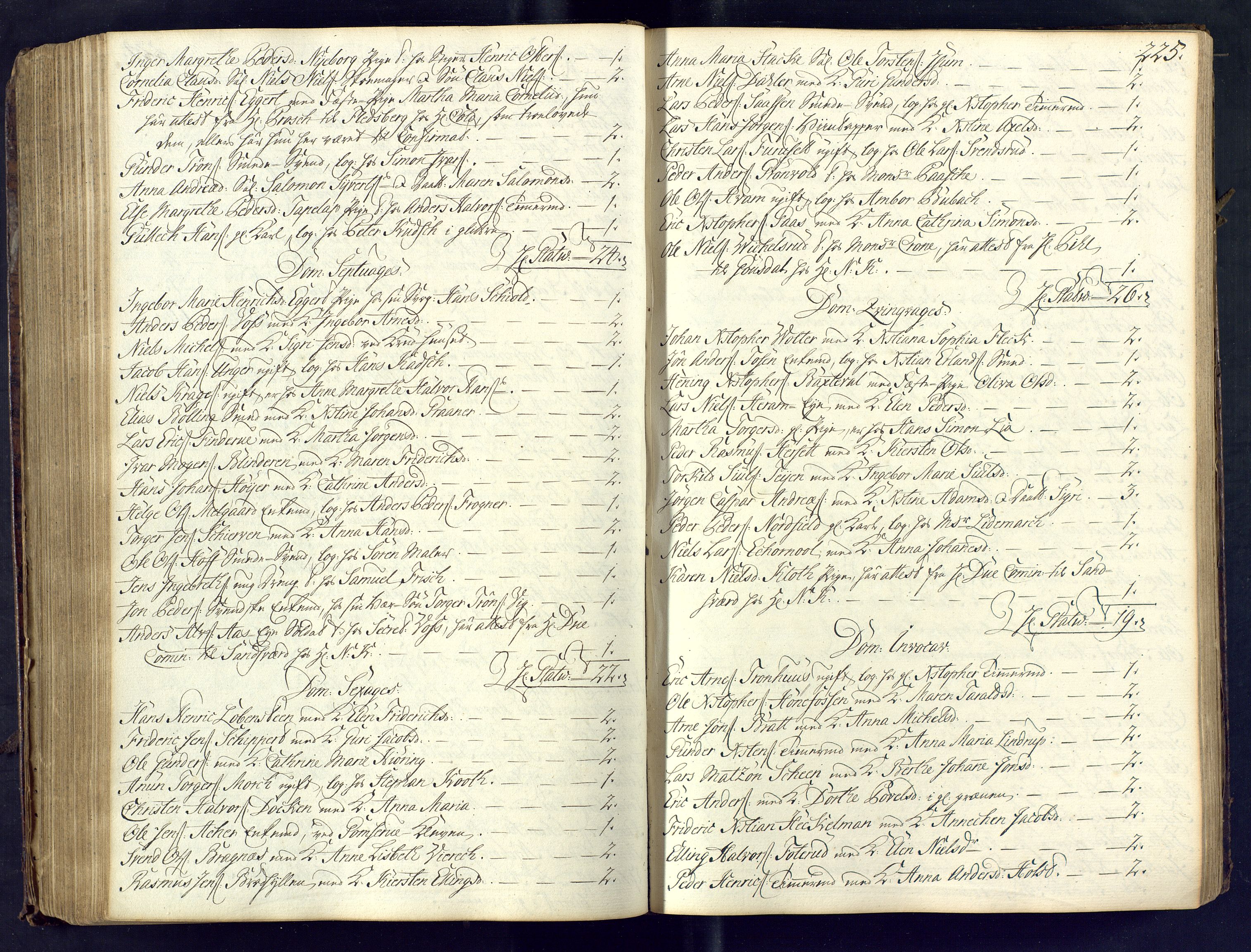 Kongsberg kirkebøker, AV/SAKO-A-22/M/Ma/L0004: Communicants register no. 4, 1750-1755, p. 225