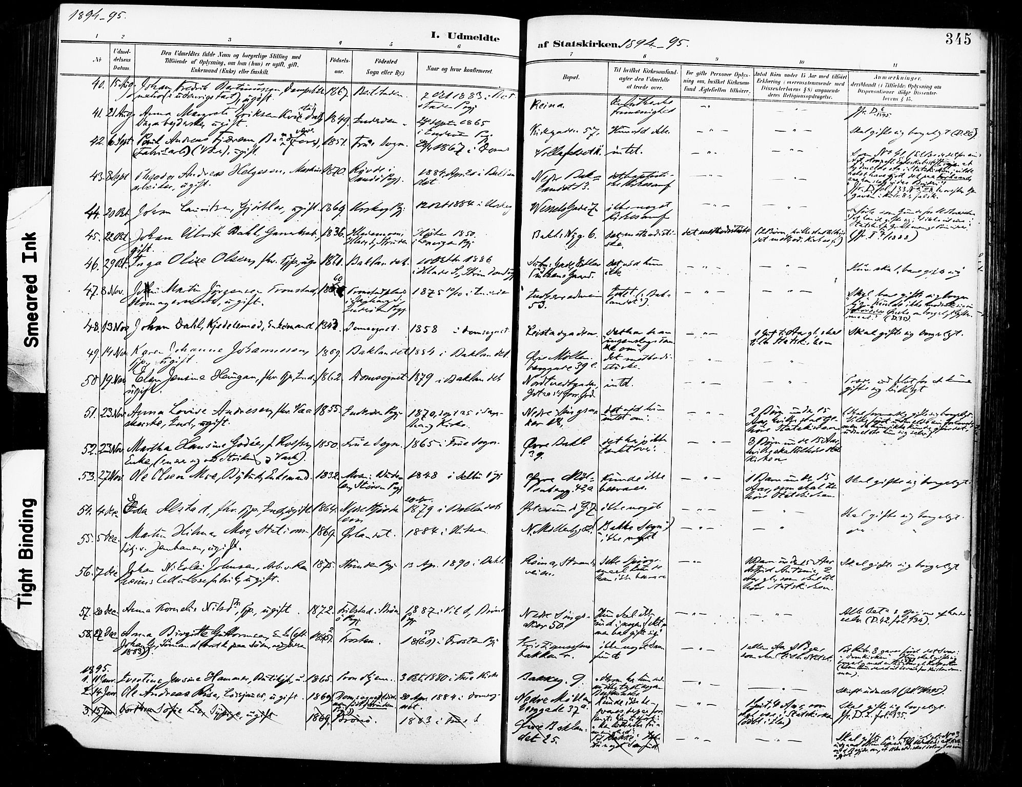 Ministerialprotokoller, klokkerbøker og fødselsregistre - Sør-Trøndelag, SAT/A-1456/604/L0198: Parish register (official) no. 604A19, 1893-1900, p. 345