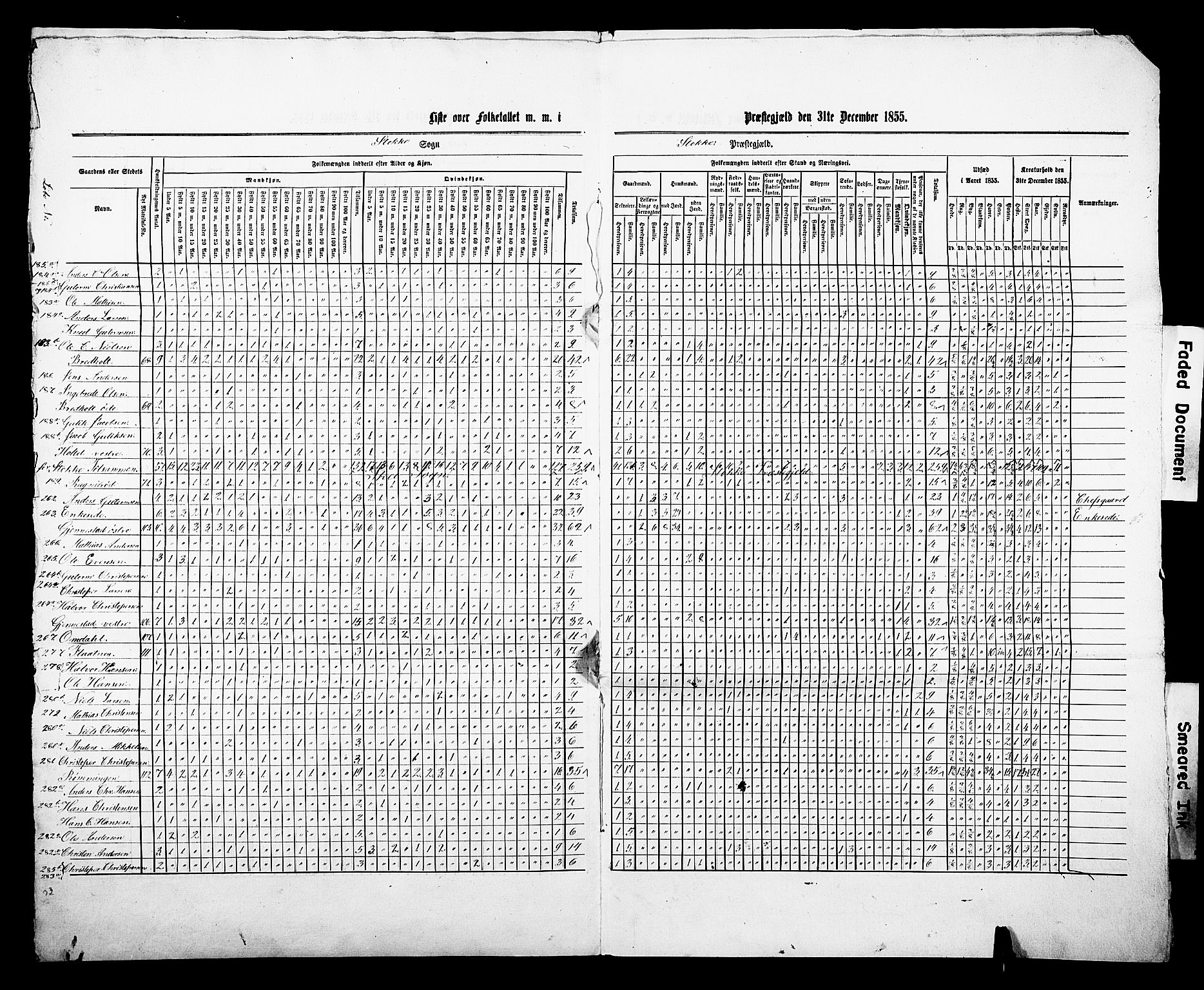 , Census 1855 for Stokke, 1855, p. 17