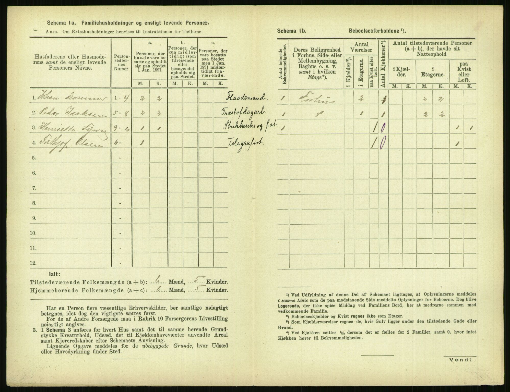 RA, 1891 census for 0806 Skien, 1891, p. 1275