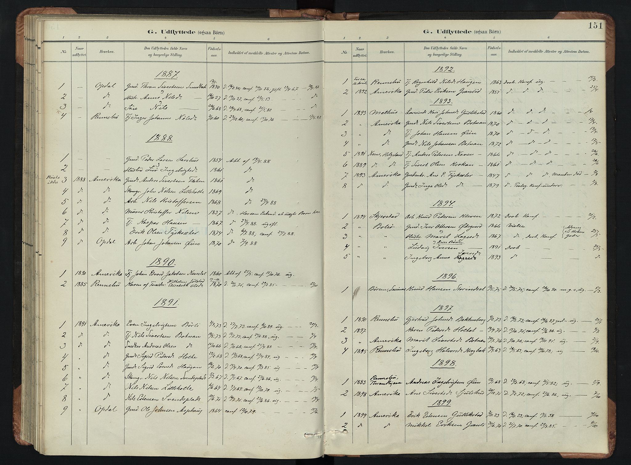 Kvikne prestekontor, AV/SAH-PREST-064/H/Ha/Hab/L0002: Parish register (copy) no. 2, 1859-1901, p. 151