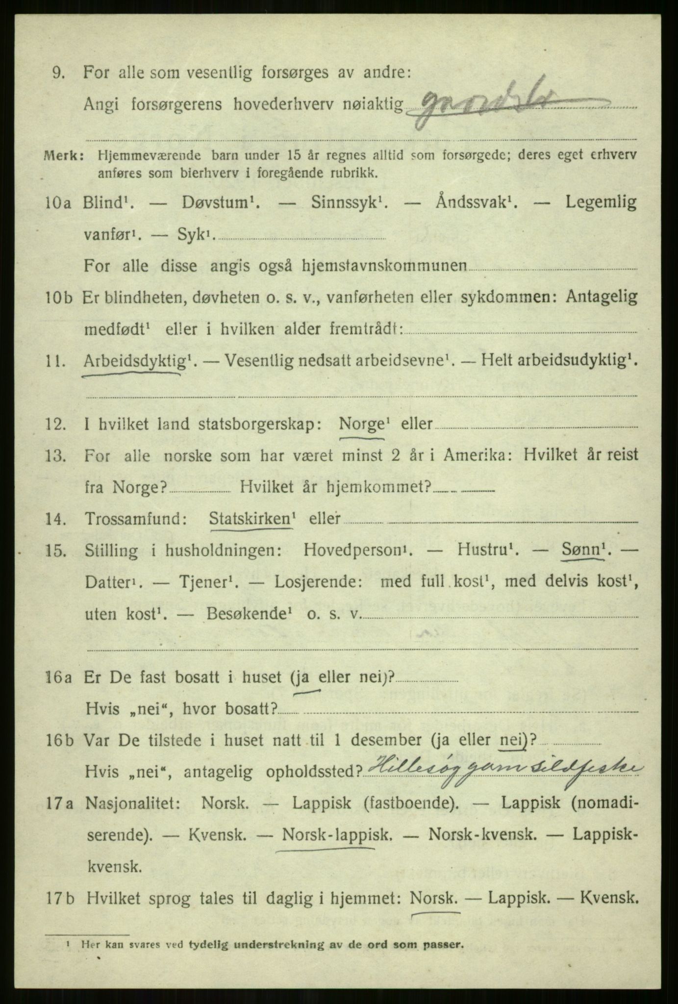 SATØ, 1920 census for Tromsøysund, 1920, p. 10687