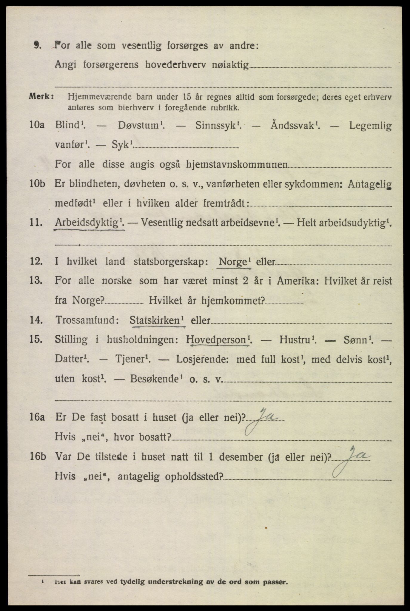 SAK, 1920 census for Søgne, 1920, p. 5634