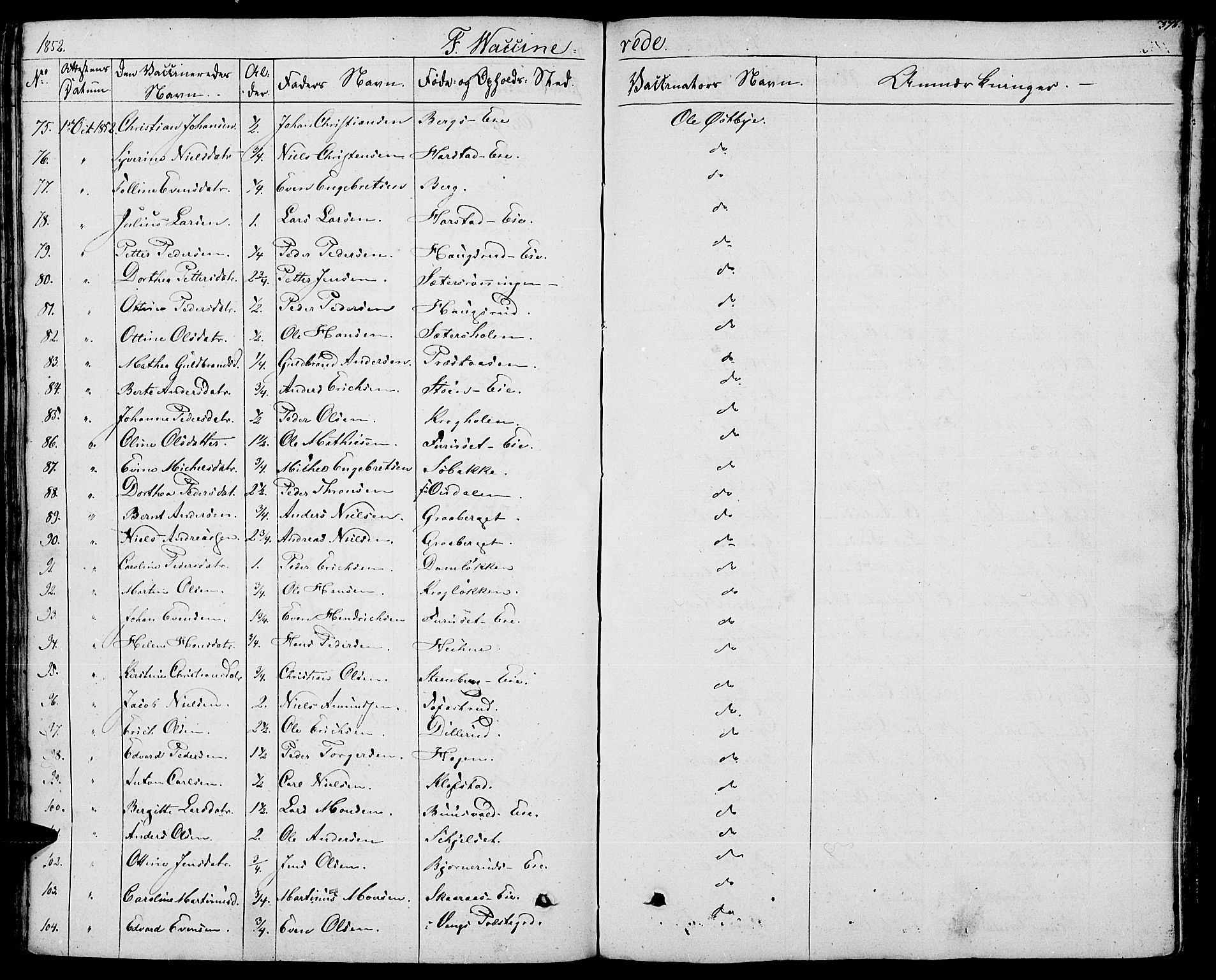 Romedal prestekontor, AV/SAH-PREST-004/K/L0003: Parish register (official) no. 3, 1829-1846, p. 376