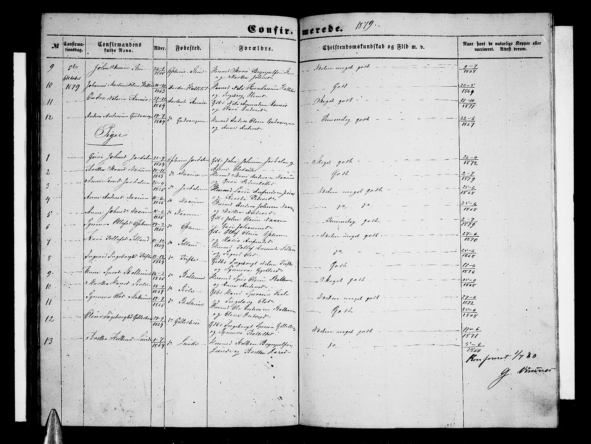 Vossestrand Sokneprestembete, AV/SAB-A-79101/H/Hab: Parish register (copy) no. A 1, 1855-1879