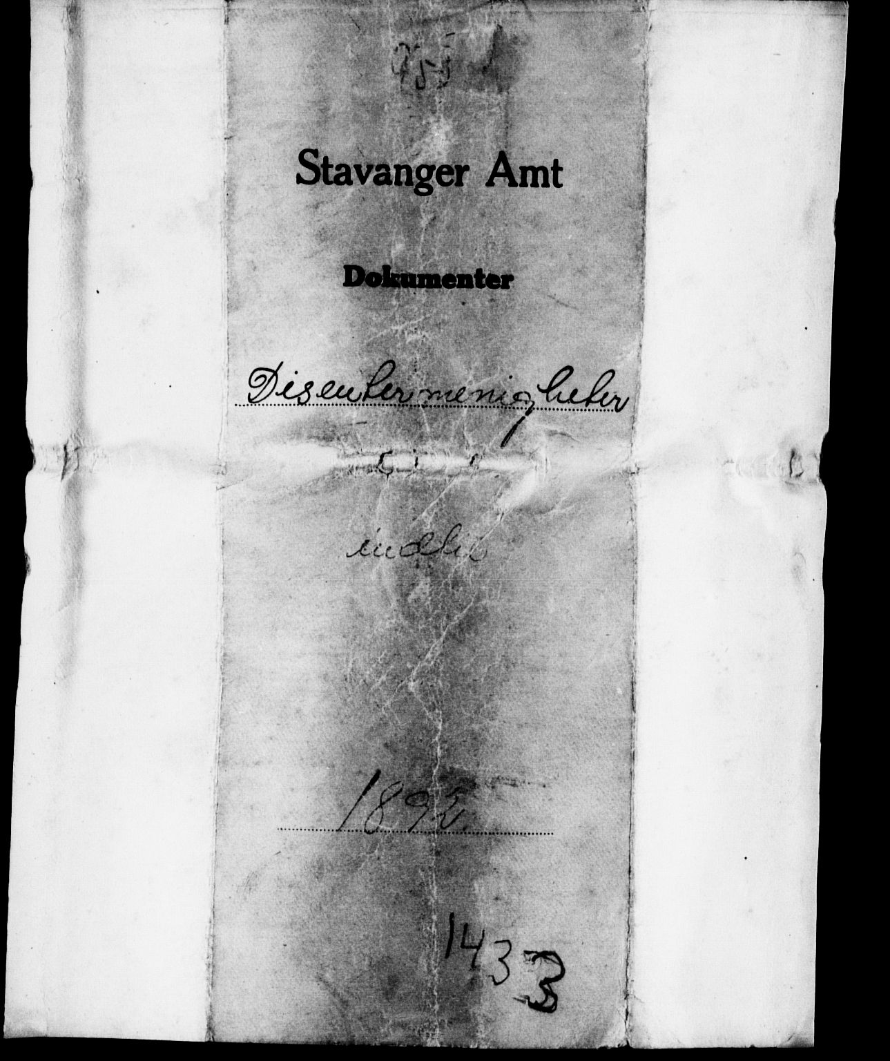 Stavanger amt*, SAST/-: Dissenter register no. -, 1872-1892