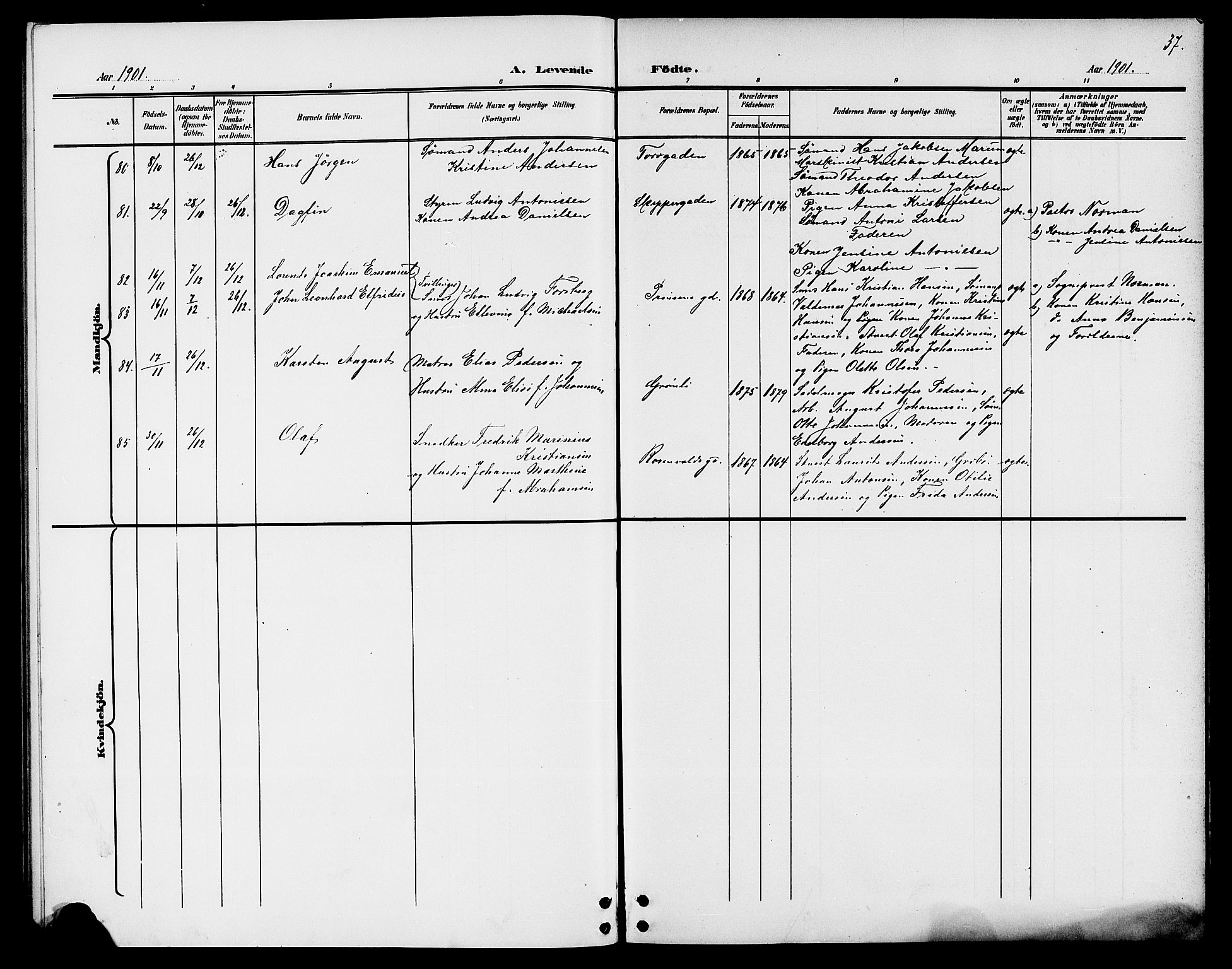 Sandefjord kirkebøker, AV/SAKO-A-315/G/Ga/L0002: Parish register (copy) no. 2, 1899-1903, p. 37