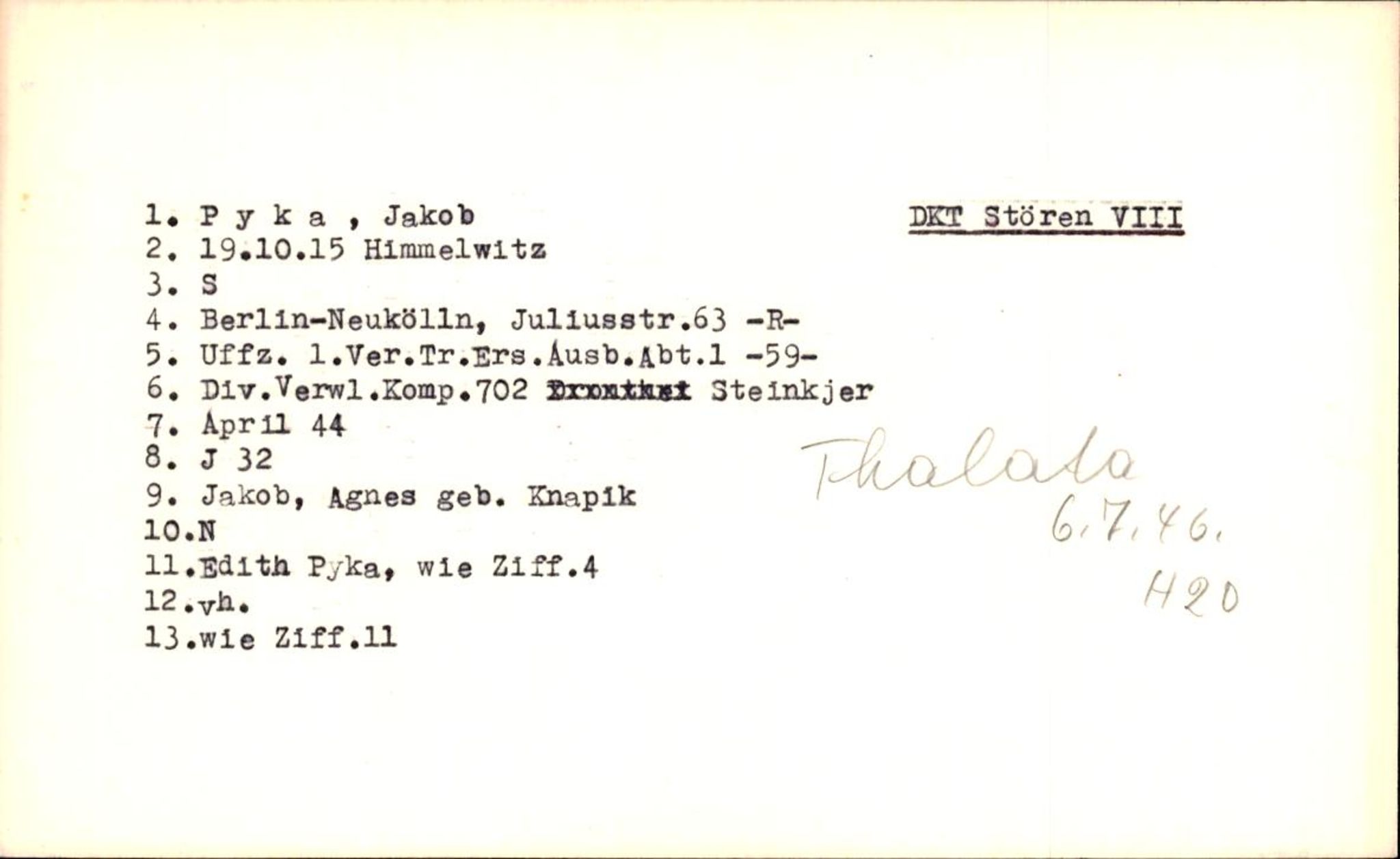 Hjemsendte tyskere , RA/RAFA-6487/D/Db/L0021: Paüls-Raglewaski, 1945-1947, p. 1175