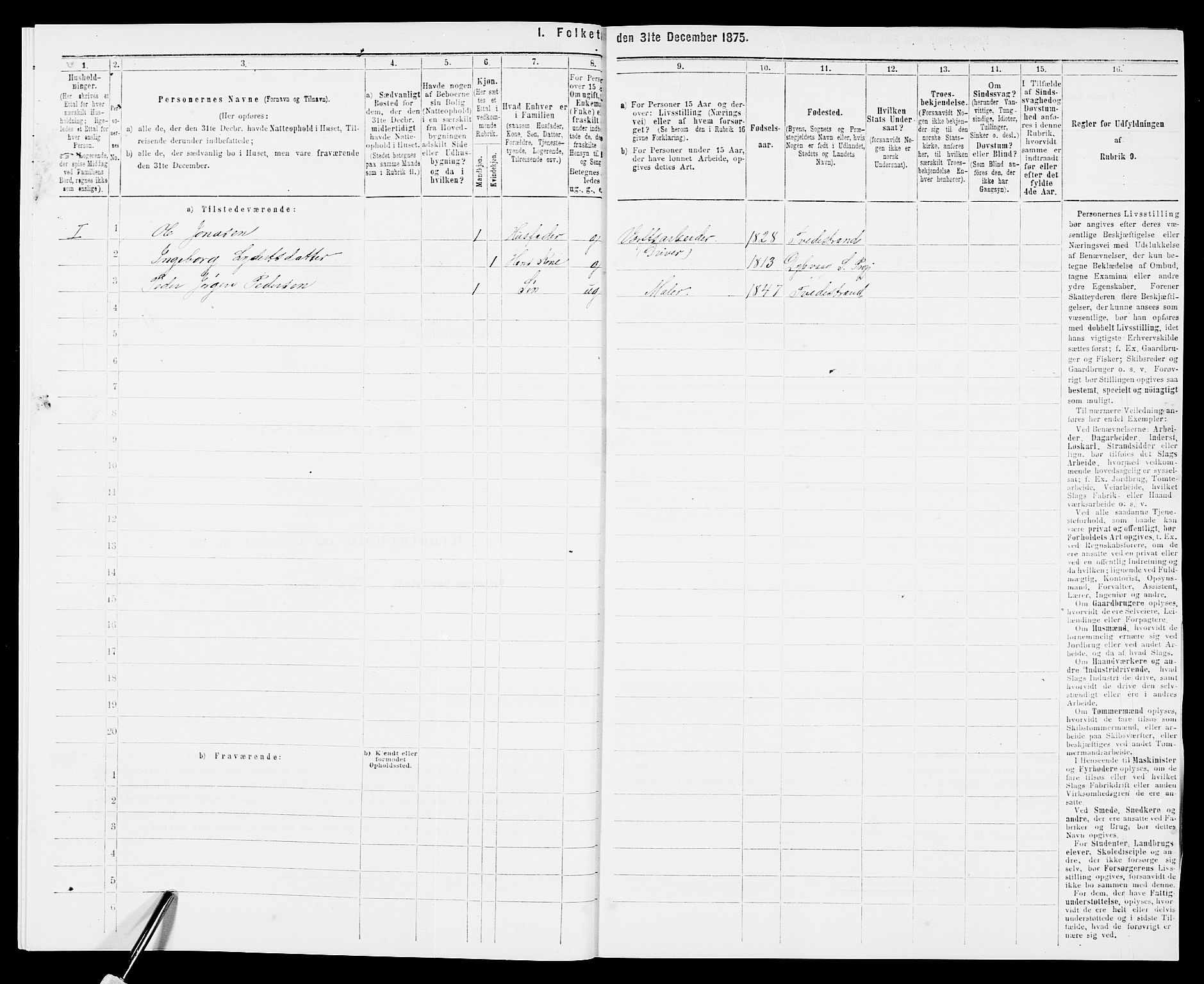 SAK, 1875 census for 0914L Holt/Holt, 1875, p. 858