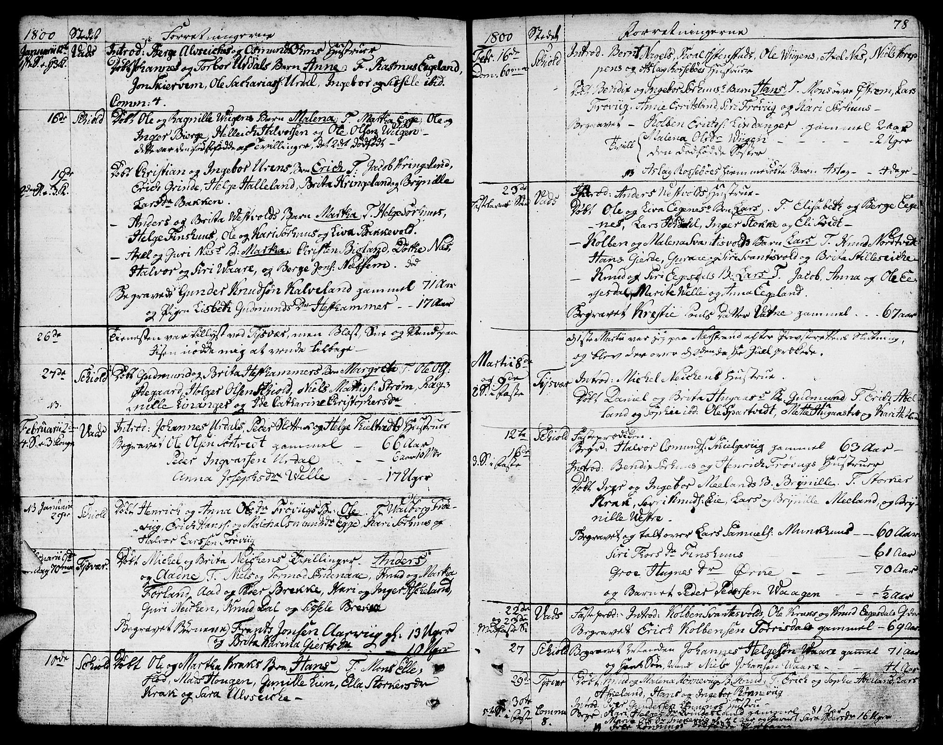 Skjold sokneprestkontor, AV/SAST-A-101847/H/Ha/Haa/L0002: Parish register (official) no. A 2, 1786-1815, p. 78