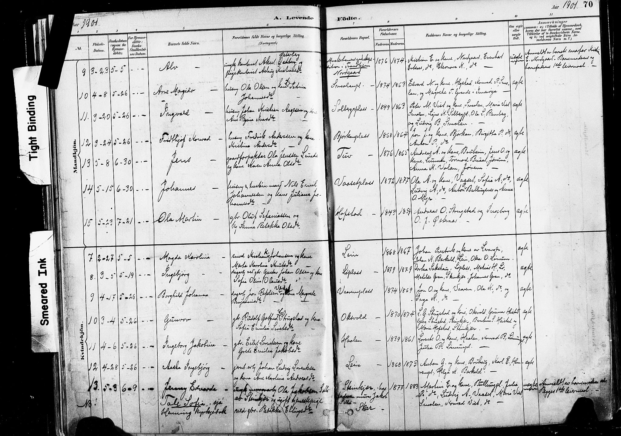 Ministerialprotokoller, klokkerbøker og fødselsregistre - Nord-Trøndelag, SAT/A-1458/735/L0351: Parish register (official) no. 735A10, 1884-1908, p. 70