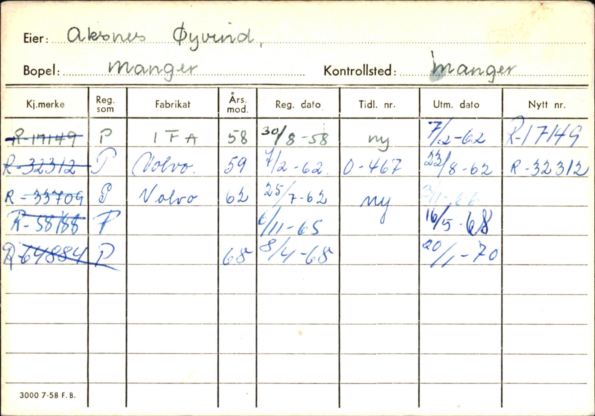 Statens vegvesen, Hordaland vegkontor, AV/SAB-A-5201/2/Ha/L0001: R-eierkort A, 1920-1971, p. 267