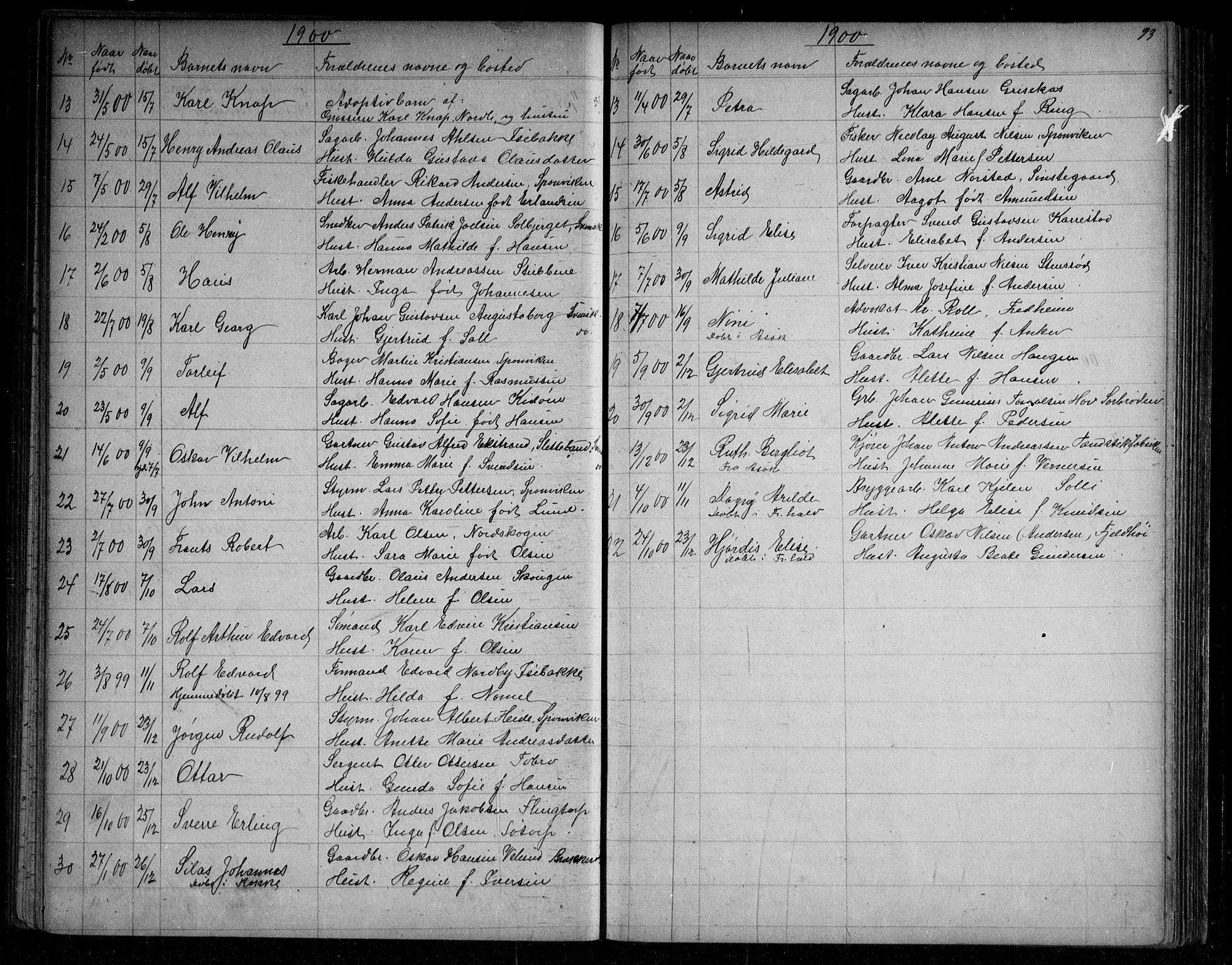 Berg prestekontor Kirkebøker, SAO/A-10902/G/Ga/L0004: Parish register (copy) no. I 4, 1867-1922, p. 93