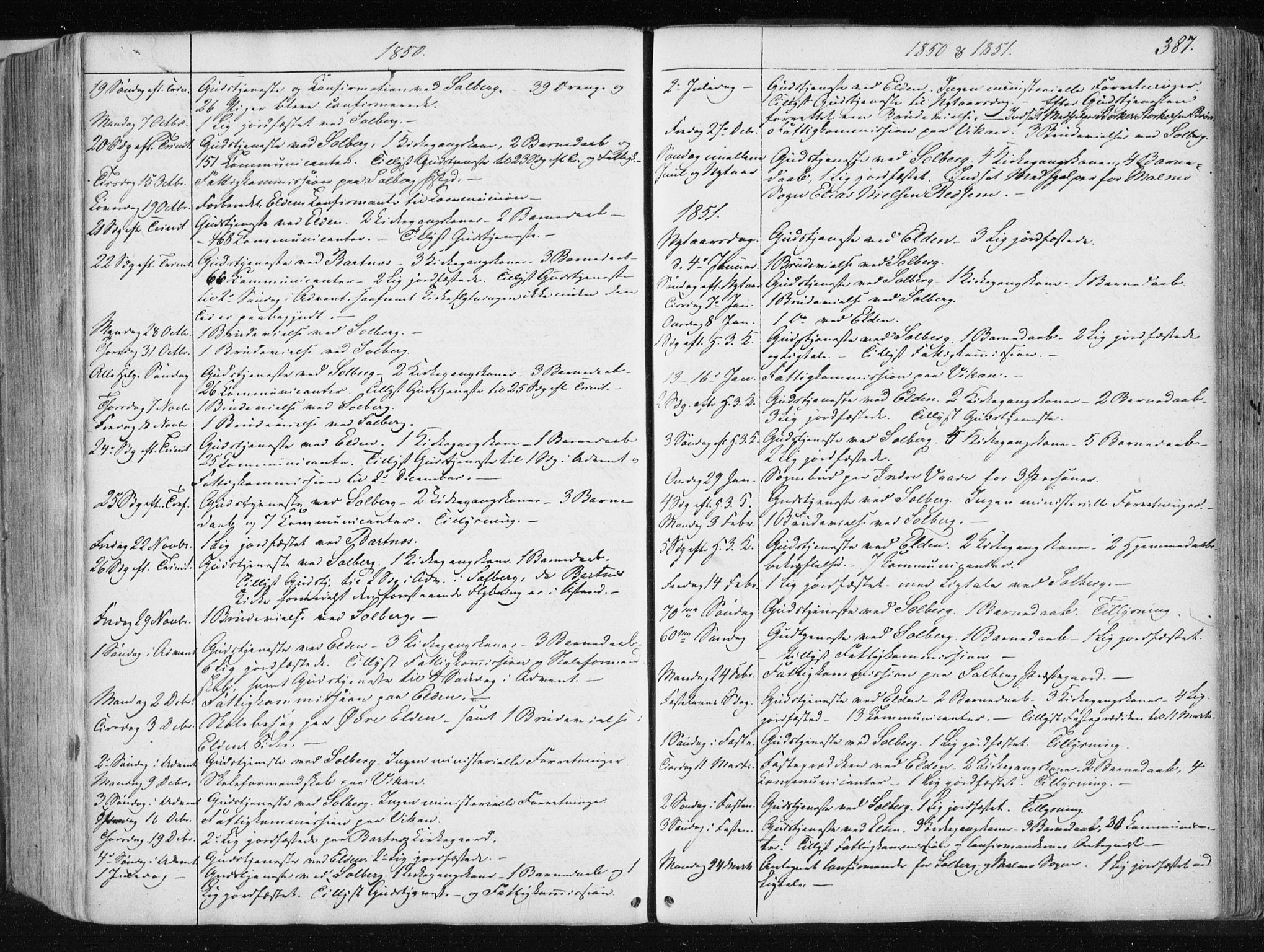 Ministerialprotokoller, klokkerbøker og fødselsregistre - Nord-Trøndelag, SAT/A-1458/741/L0393: Parish register (official) no. 741A07, 1849-1863, p. 387