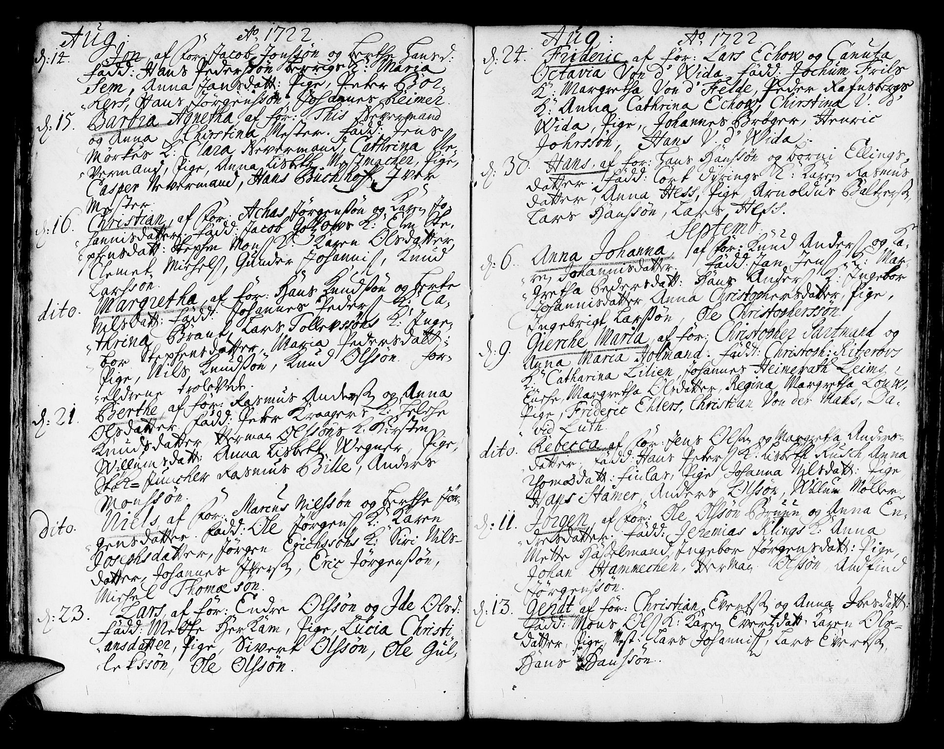 Korskirken sokneprestembete, AV/SAB-A-76101/H/Haa/L0004: Parish register (official) no. A 4, 1720-1750, p. 25