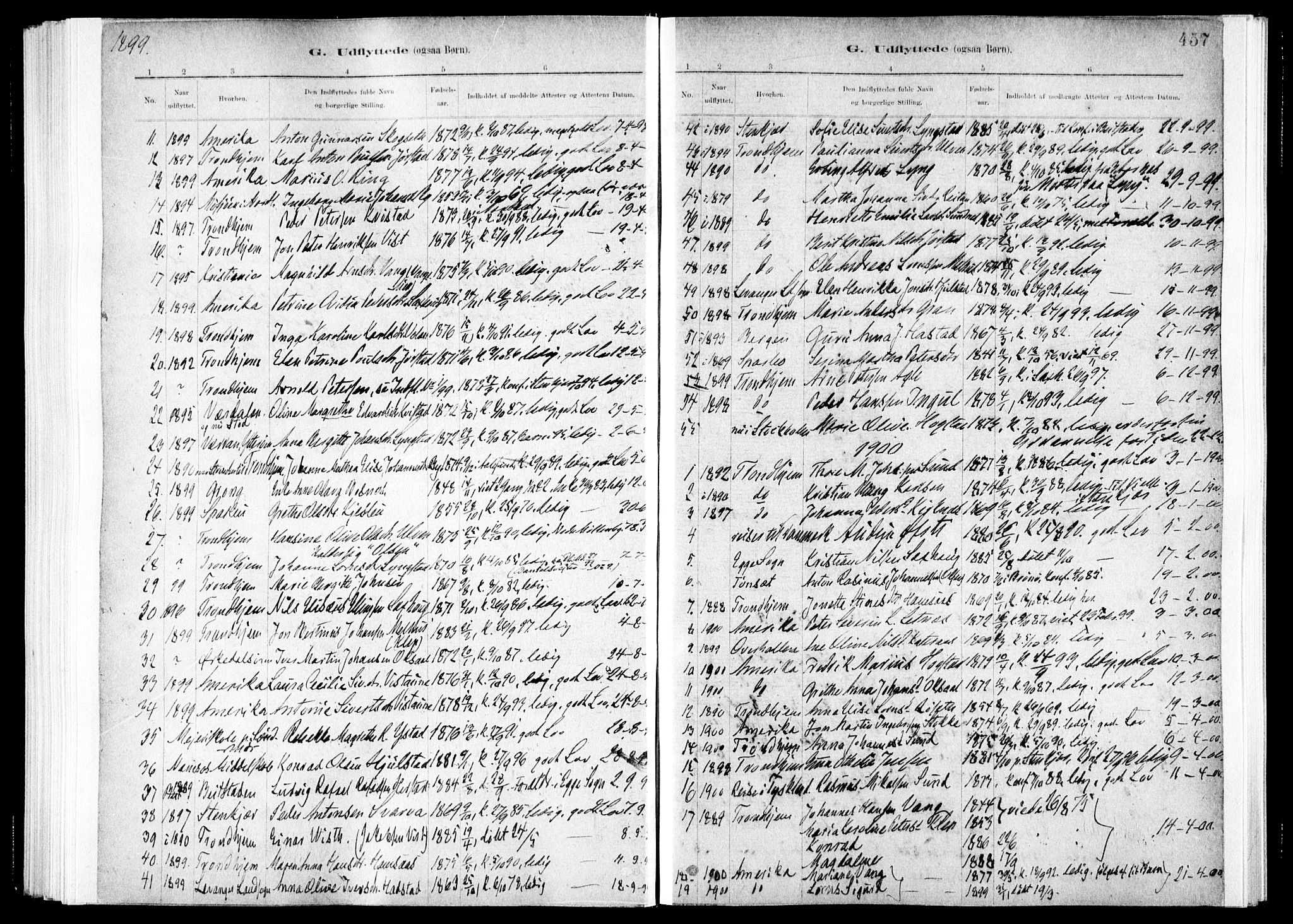 Ministerialprotokoller, klokkerbøker og fødselsregistre - Nord-Trøndelag, SAT/A-1458/730/L0285: Parish register (official) no. 730A10, 1879-1914, p. 457