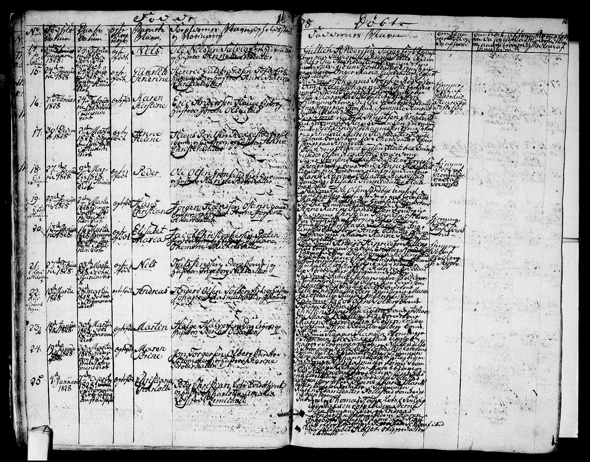 Hurum kirkebøker, SAKO/A-229/F/Fa/L0010: Parish register (official) no. 10, 1827-1846, p. 16
