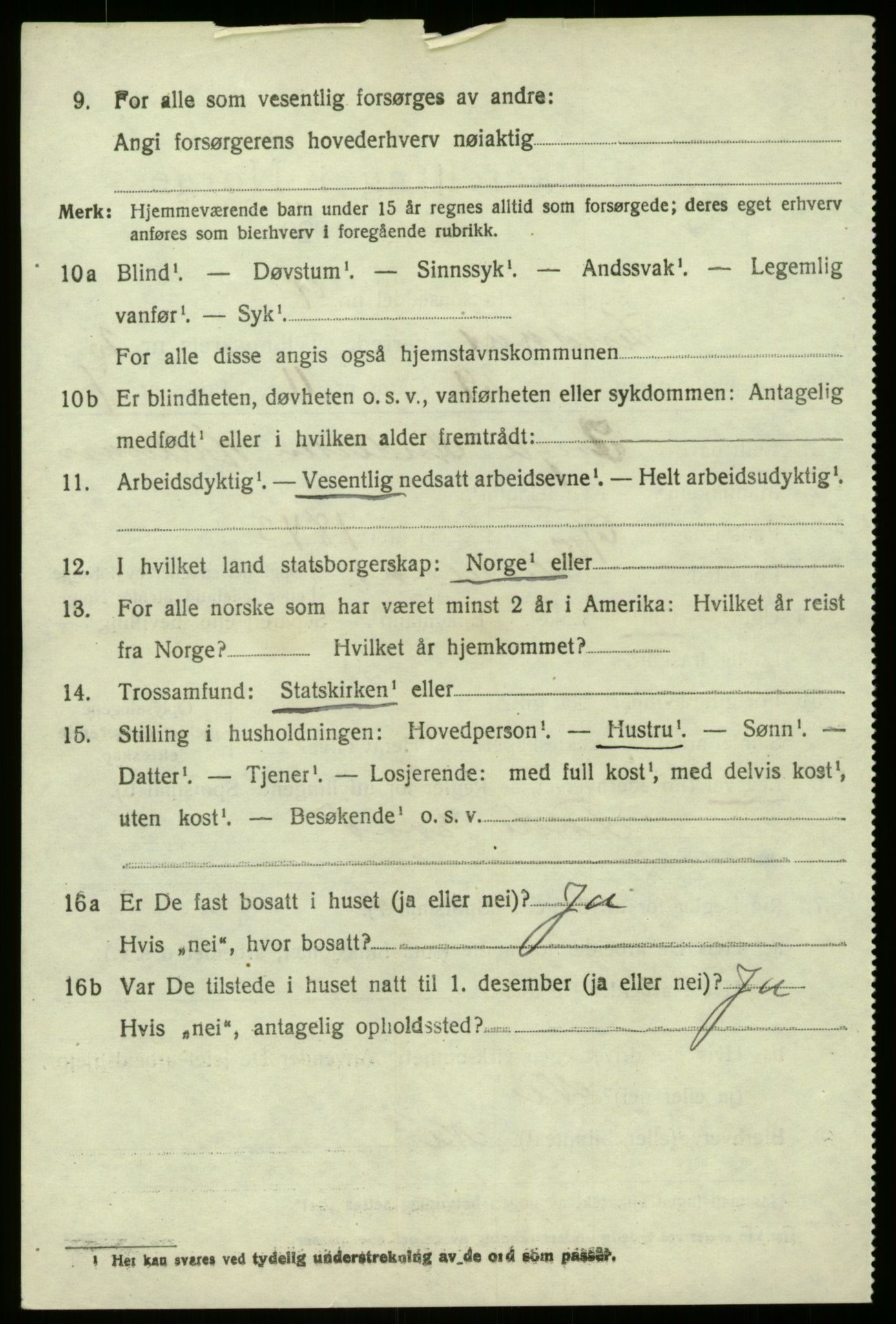 SAB, 1920 census for Lindås, 1920, p. 1922