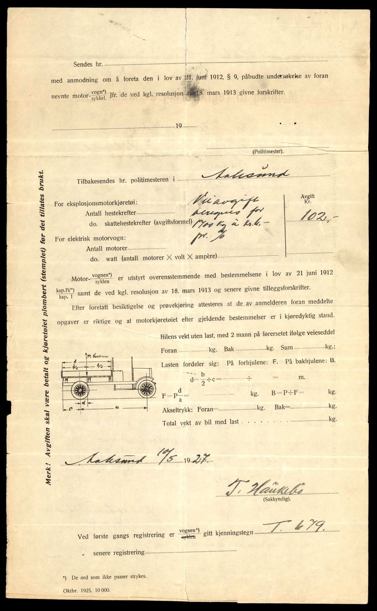 Møre og Romsdal vegkontor - Ålesund trafikkstasjon, AV/SAT-A-4099/F/Fe/L0049: Registreringskort for kjøretøy T 14864 - T 18613, 1927-1998, p. 2466