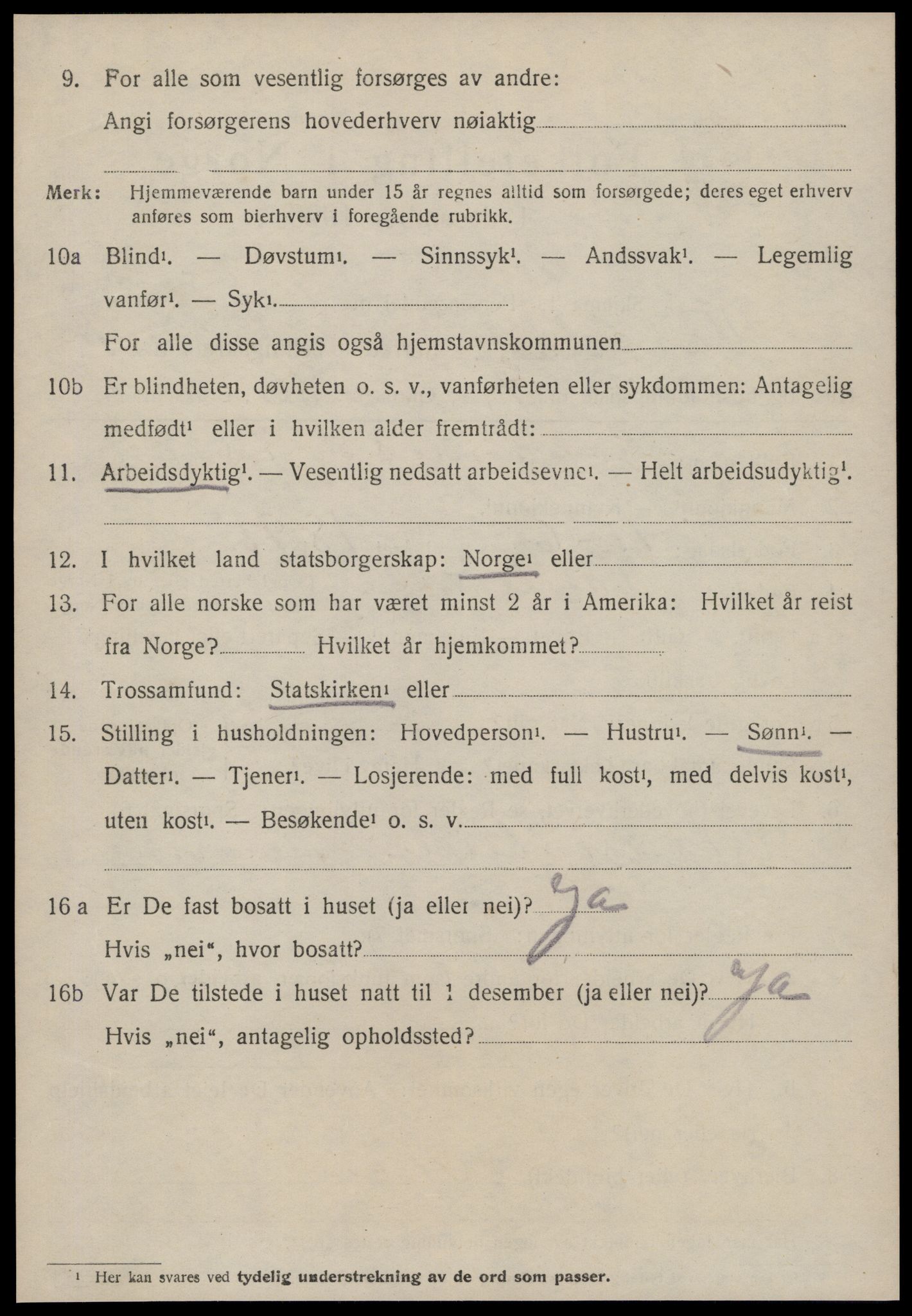 SAT, 1920 census for Vartdal, 1920, p. 280