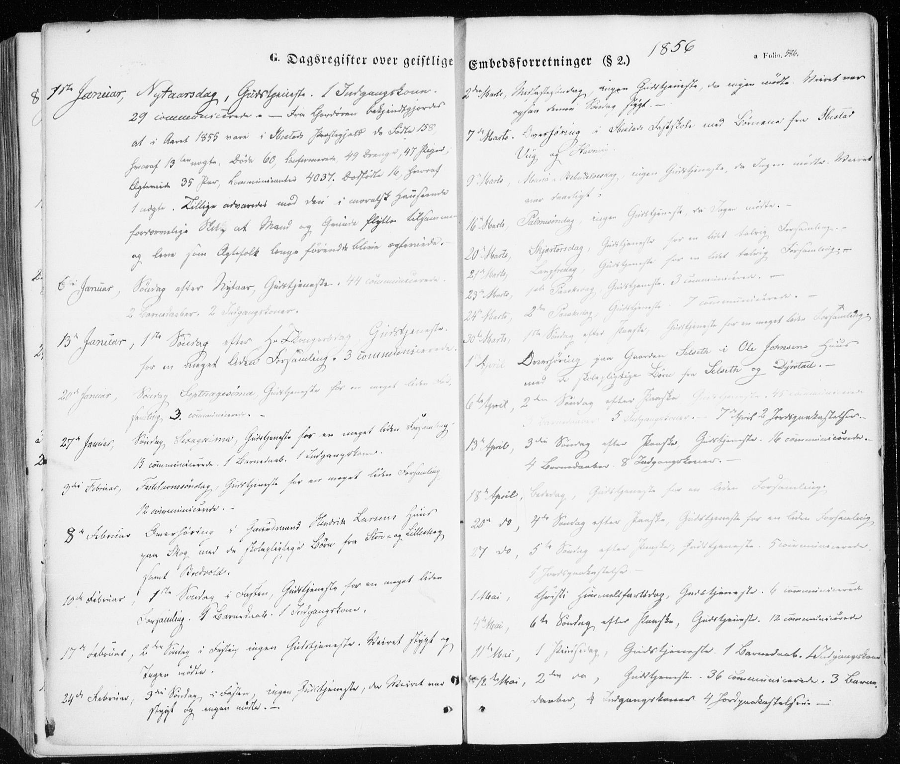 Ibestad sokneprestembete, SATØ/S-0077/H/Ha/Haa/L0008kirke: Parish register (official) no. 8, 1850-1859, p. 586