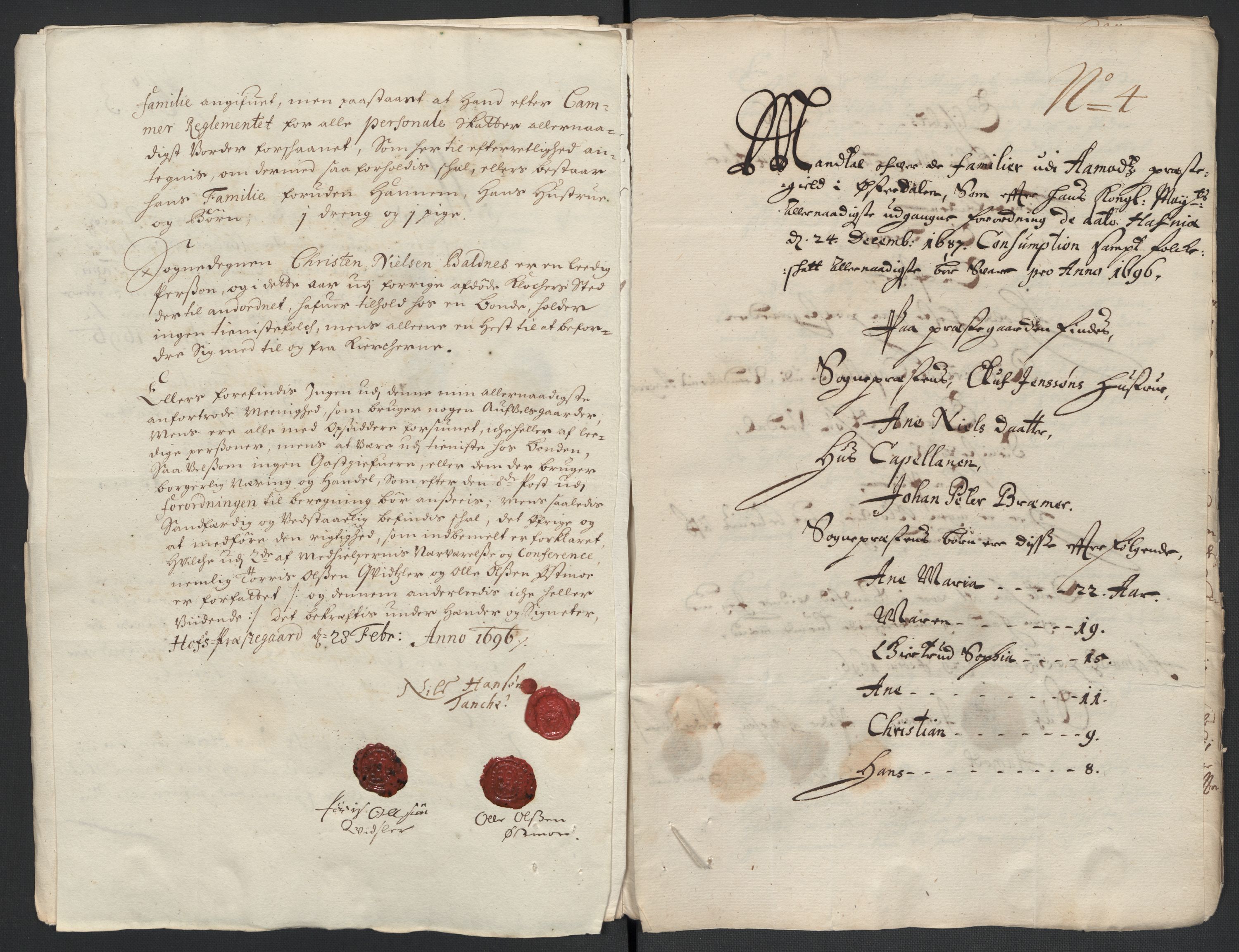 Rentekammeret inntil 1814, Reviderte regnskaper, Fogderegnskap, RA/EA-4092/R13/L0834: Fogderegnskap Solør, Odal og Østerdal, 1696, p. 306